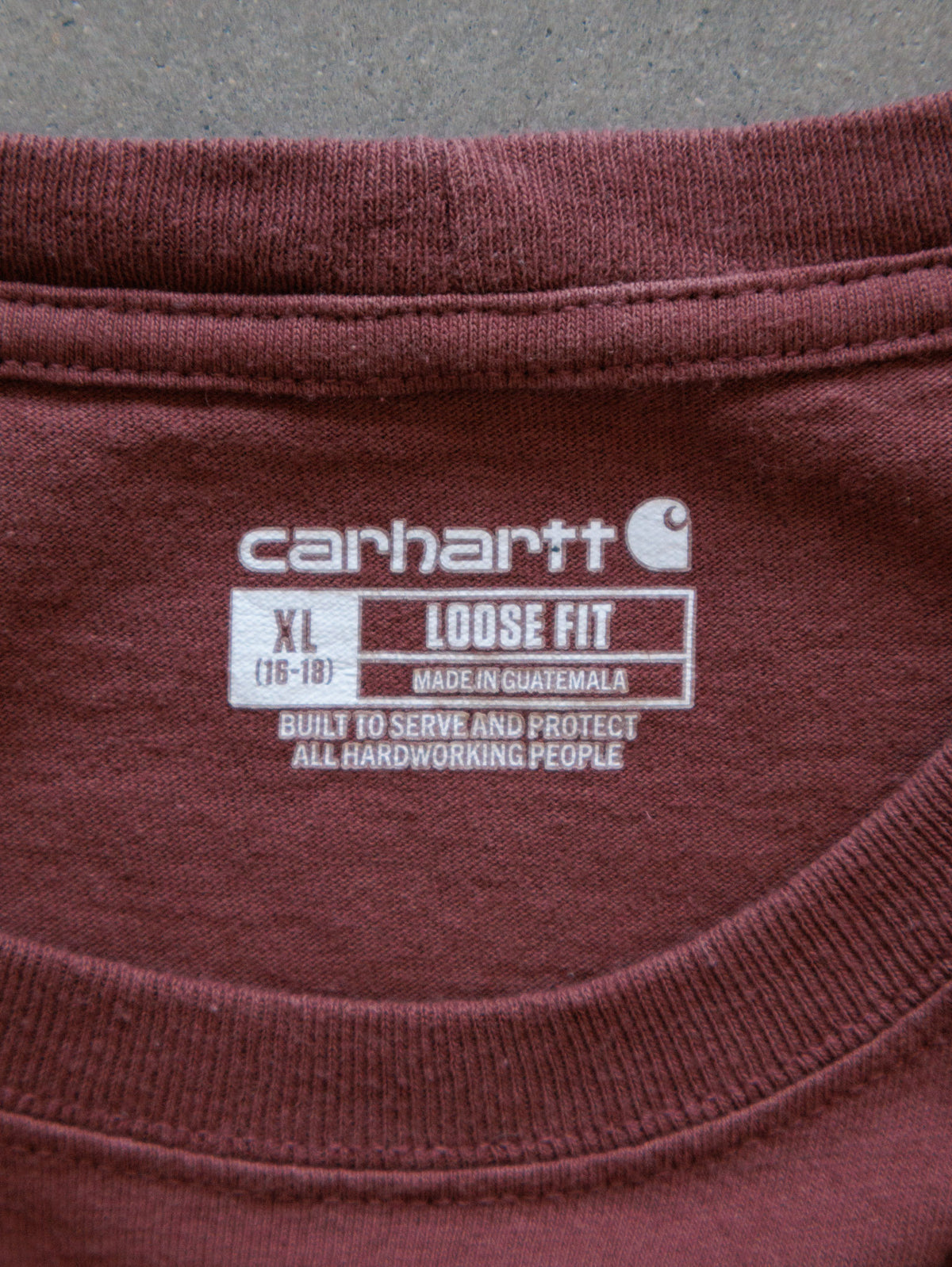 Vintage Red Carhartt Pocket Tee (XL)