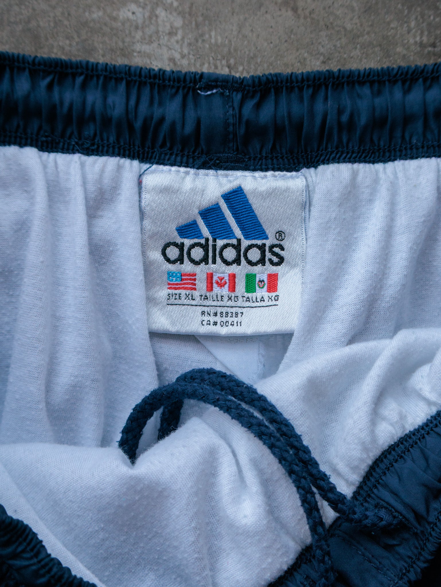Vintage Navy Adidas Track Pants (XL)