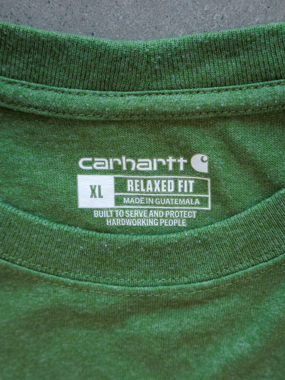Vintage Green Carhartt Pocket Long Sleeve Tee (XL)