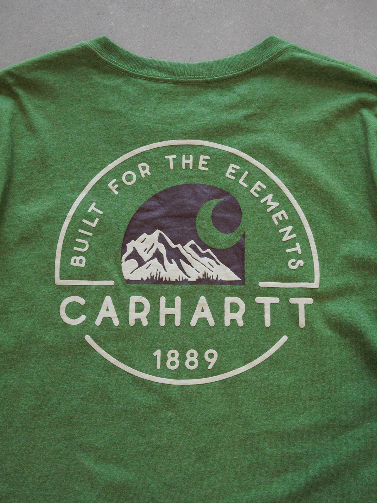 Vintage Green Carhartt Pocket Long Sleeve Tee (XL)
