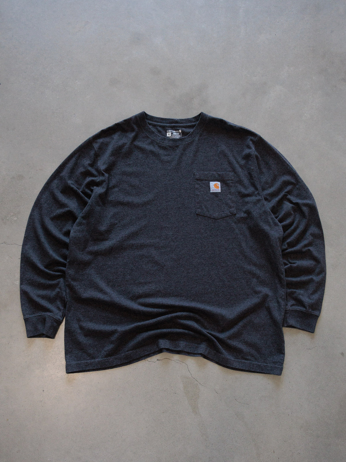 Vintage Black Carhartt Pocket Long Sleeve Tee (XL)