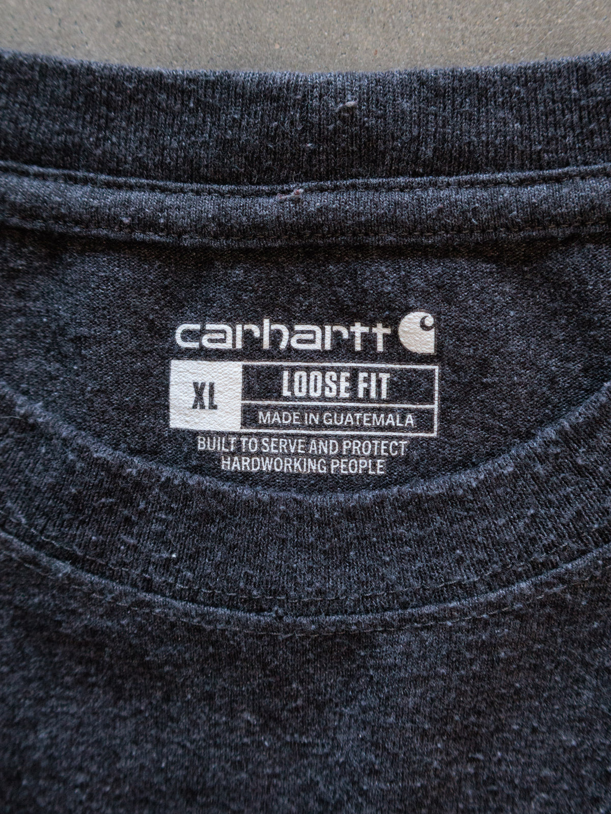 Vintage Black Carhartt Pocket Long Sleeve Tee (XL)