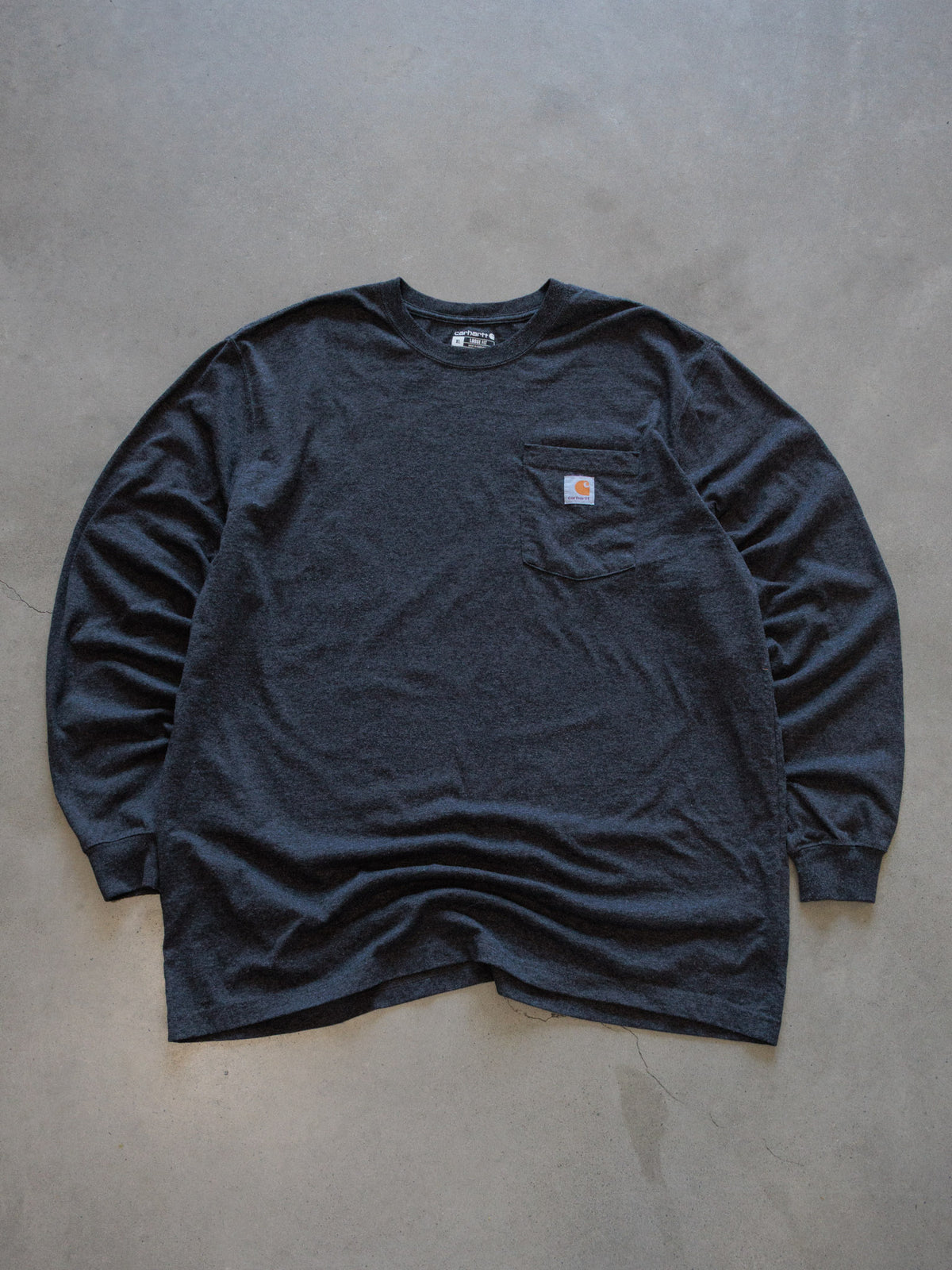 Vintage Grey Carhartt Pocket Long Sleeve Tee (XL)