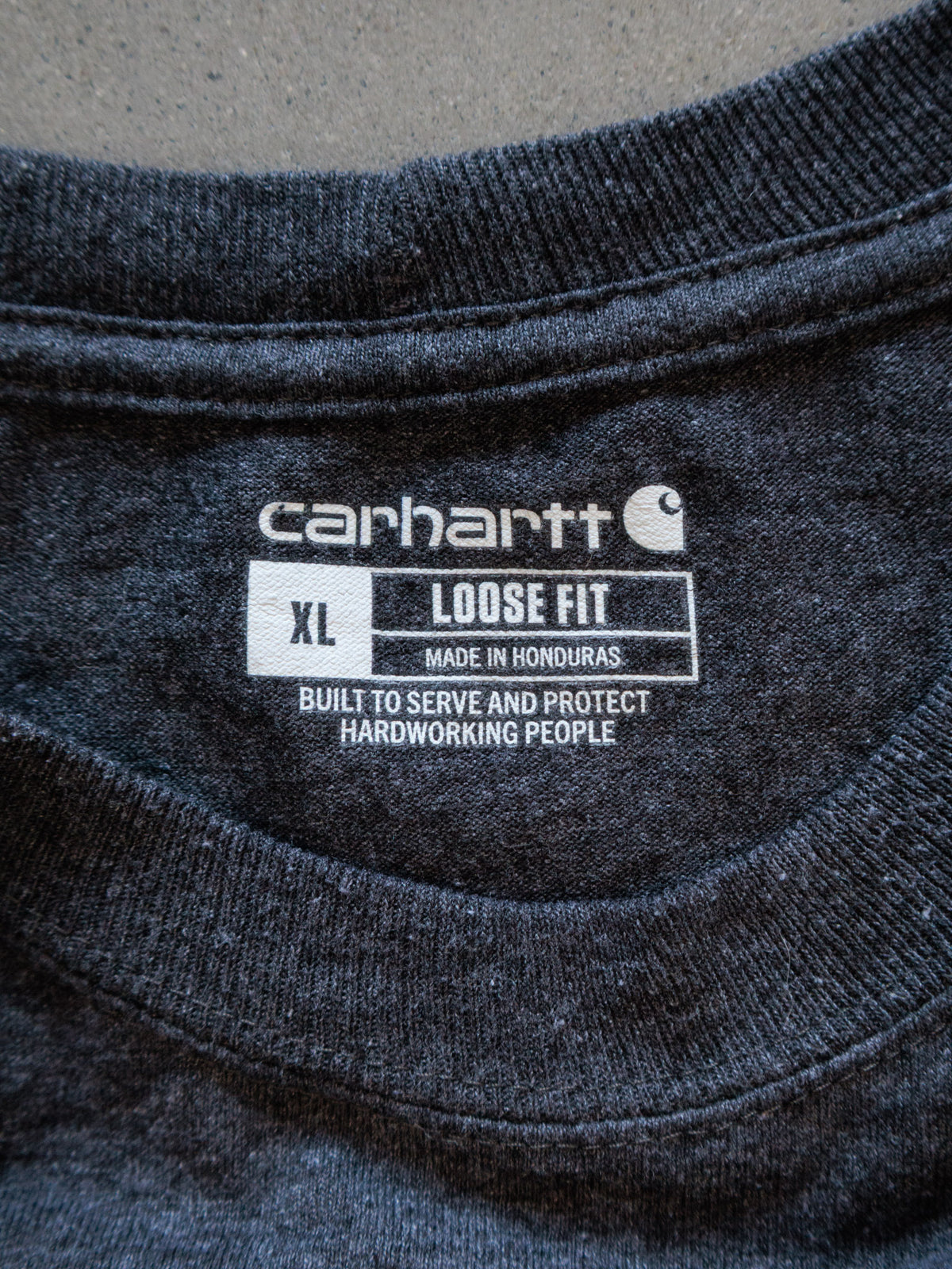 Vintage Grey Carhartt Pocket Long Sleeve Tee (XL)