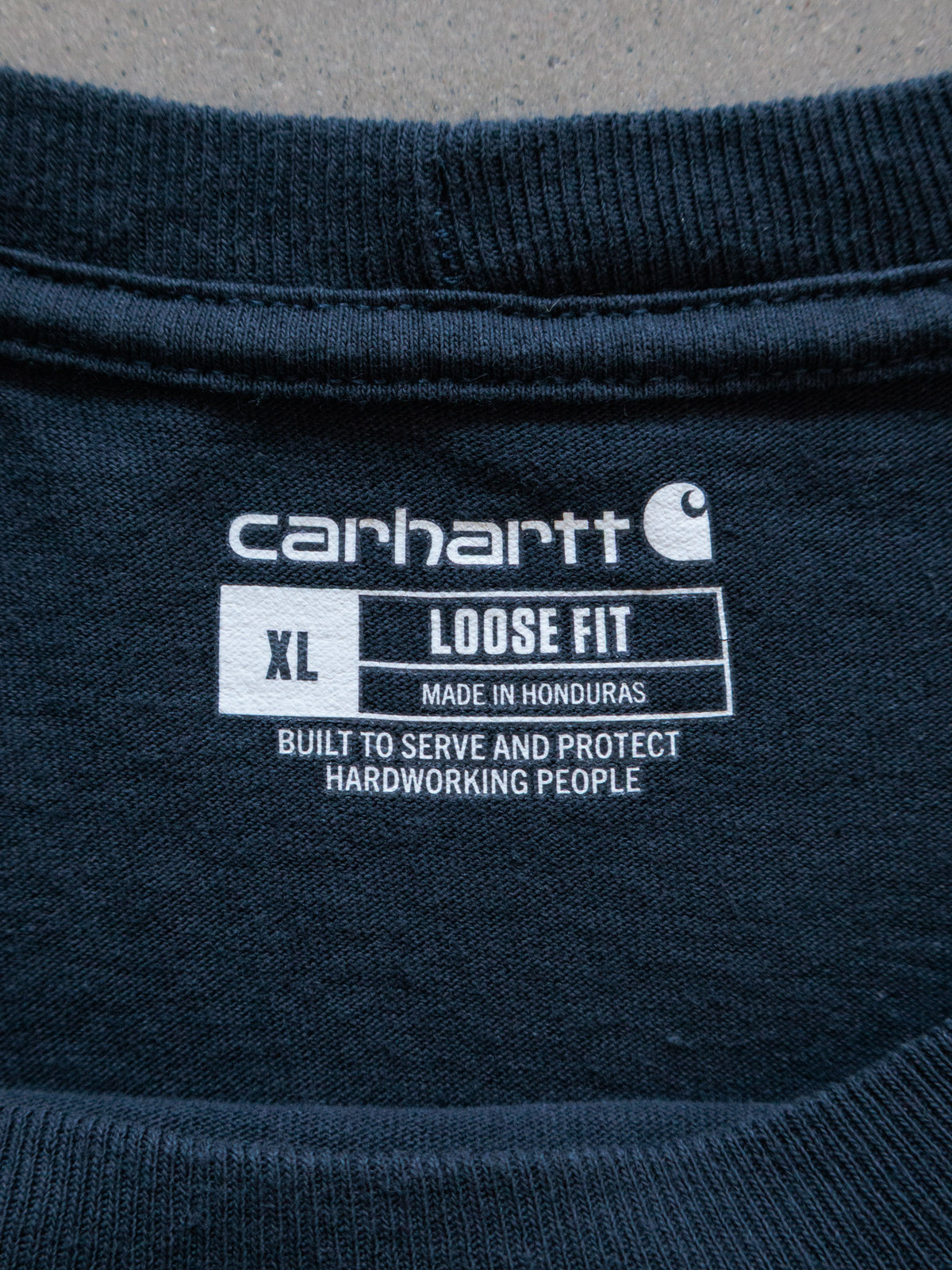 Vintage Navy Carhartt Pocket Tee (XL)