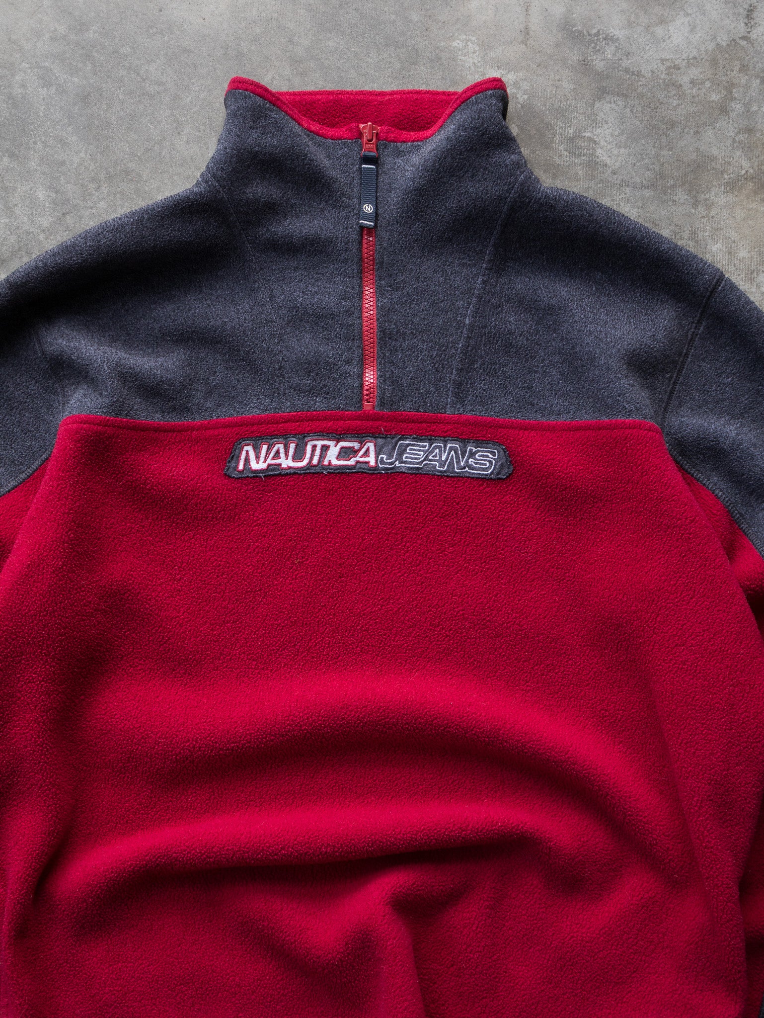 Vintage 00s Nautica Jeans Quarter Zip Fleece (L)