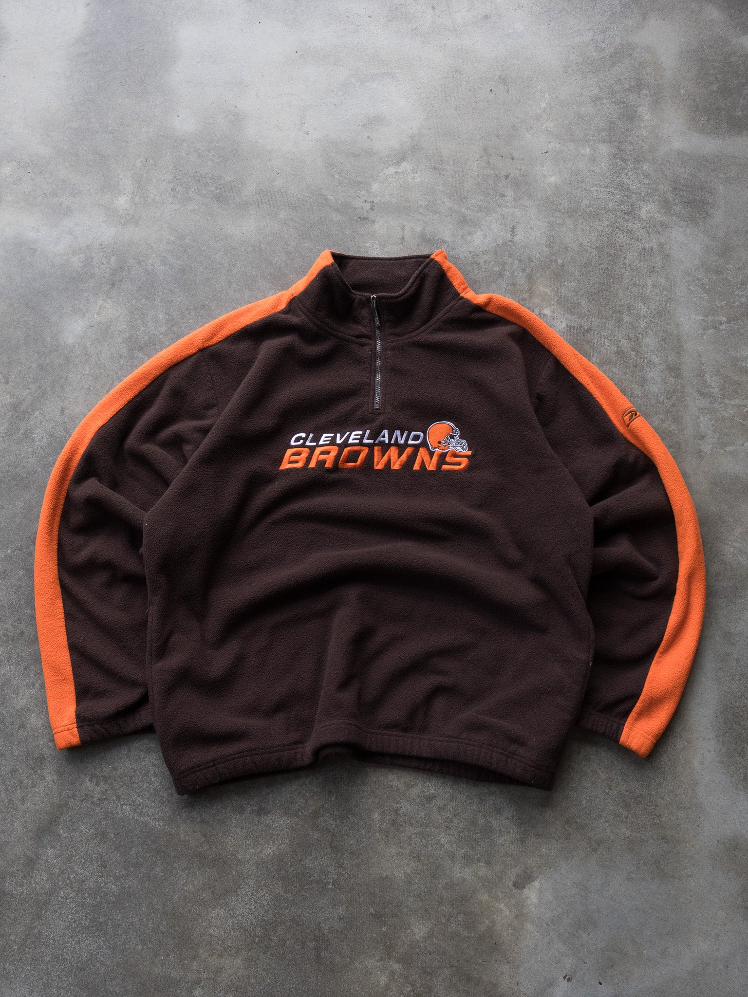 Vintage 00s Reebok Cleveland Browns Quarter Zip Fleece Sweatshirt (L)