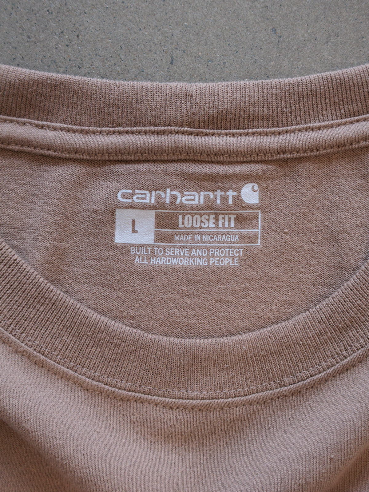 Vintage Pink Carhartt Pocket Tee (L)