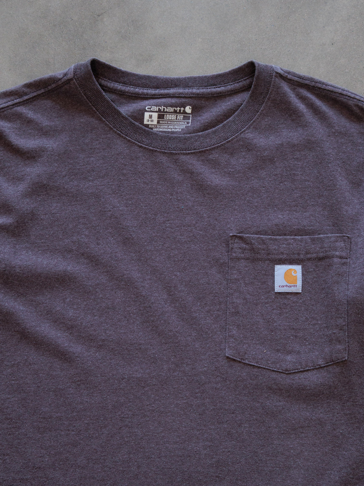 Vintage Purple Carhartt Pocket Long Sleeve Tee (Women's M)