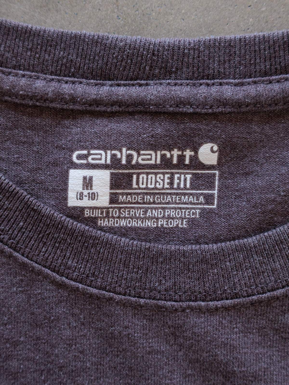 Vintage Purple Carhartt Pocket Long Sleeve Tee (Women's M)