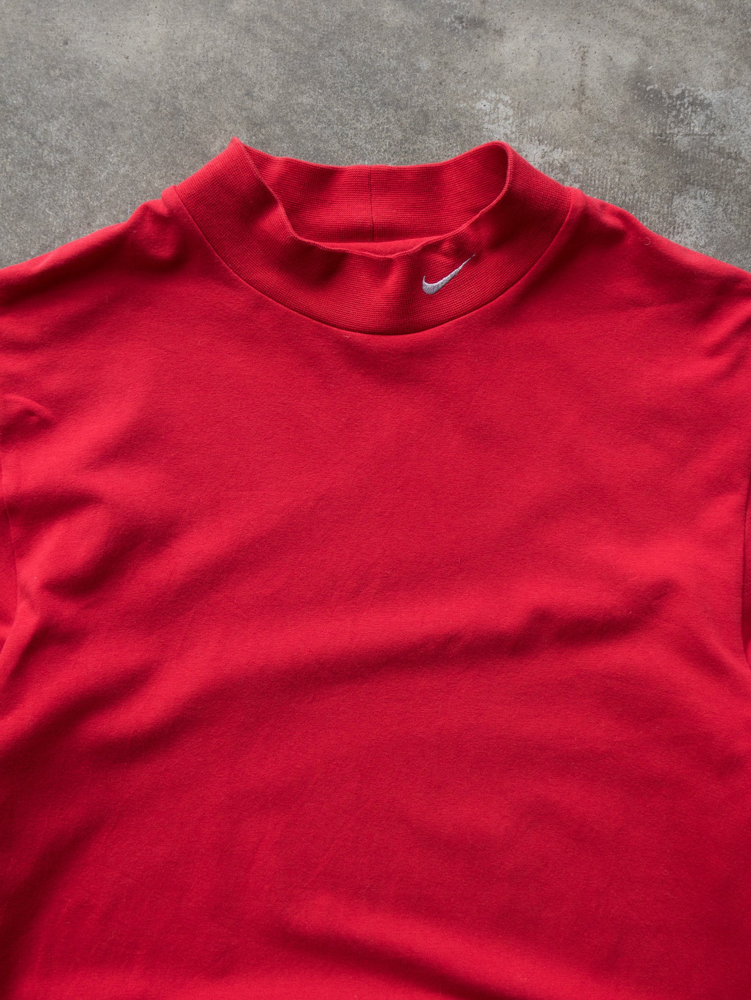 Vintage 00s Red Nike Mock Neck Long Sleeve (S)