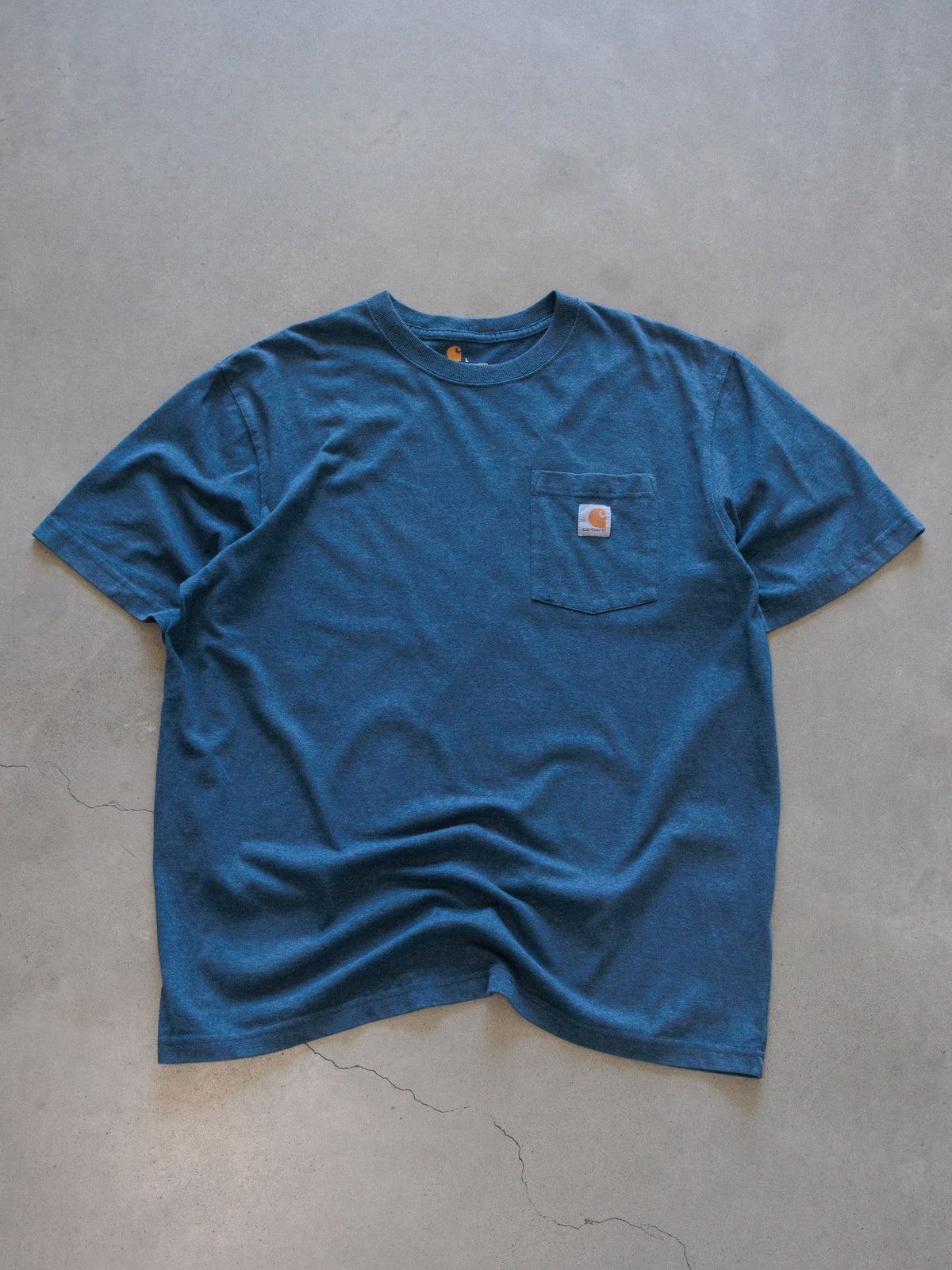 Vintage Blue Carhartt Pocket Tee (L)
