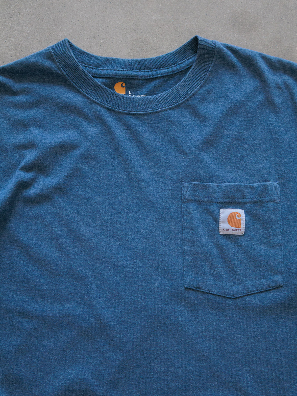Vintage Blue Carhartt Pocket Tee (L)