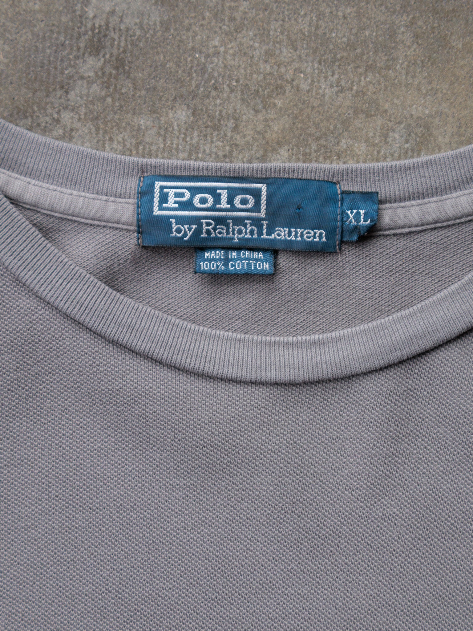 Vintage 00s Grey Polo Ralph Lauren Tee (XL)