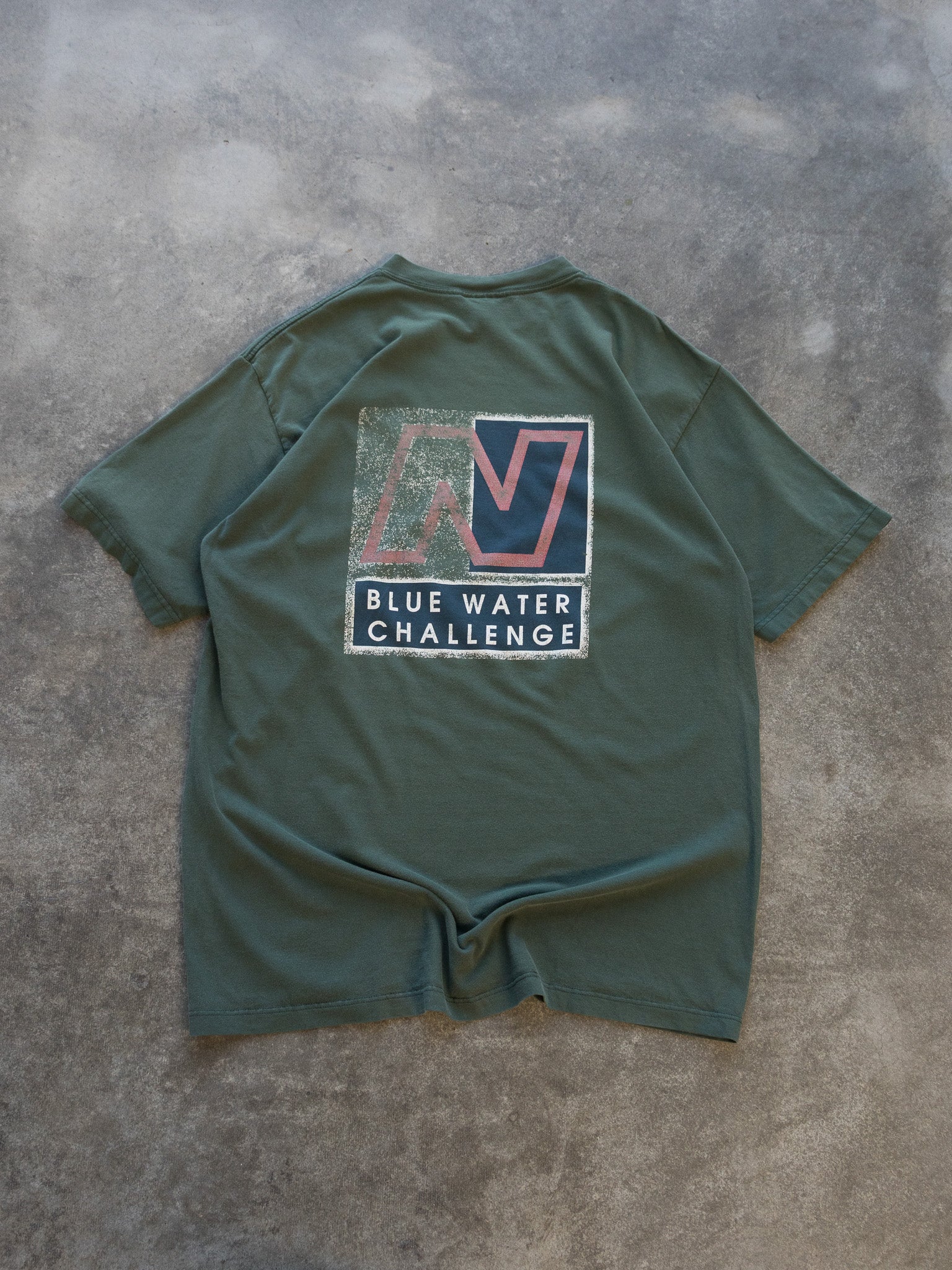 Vintage Green Nautica Blue Water Challenge Tee (L)