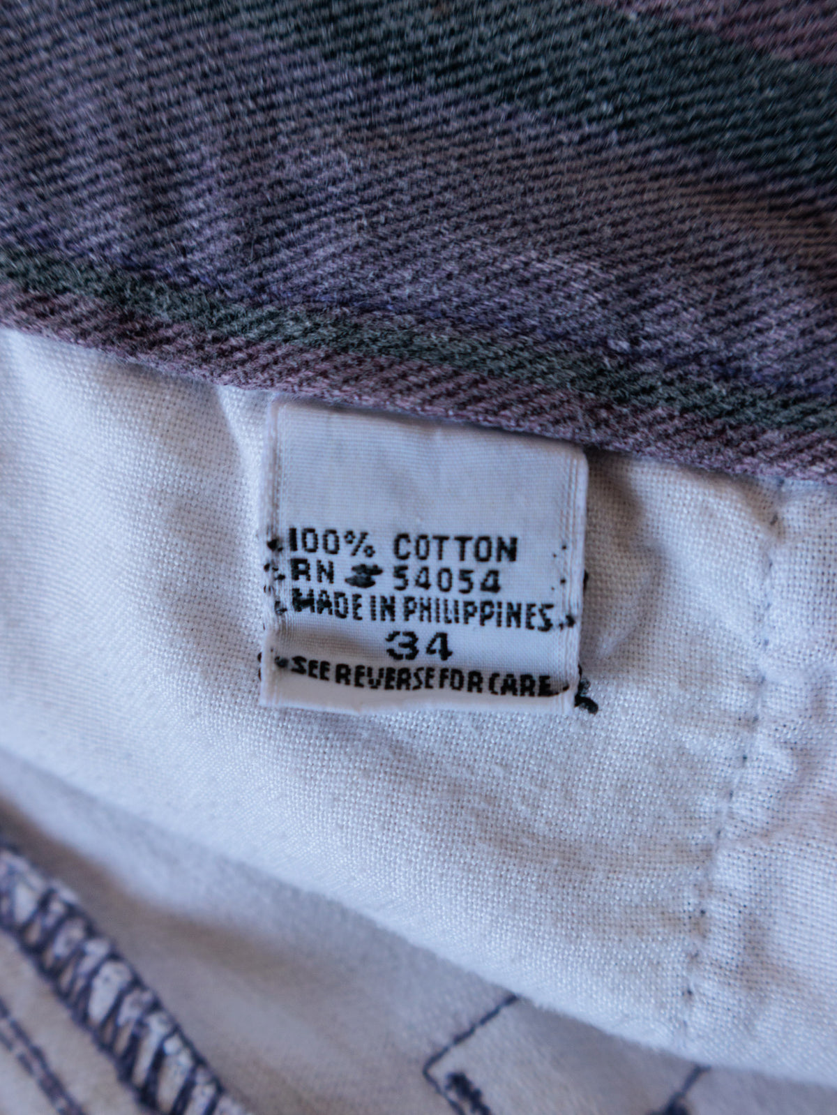 Vintage 90s Purple Striped Bugle Boy Denim Shorts (W34)