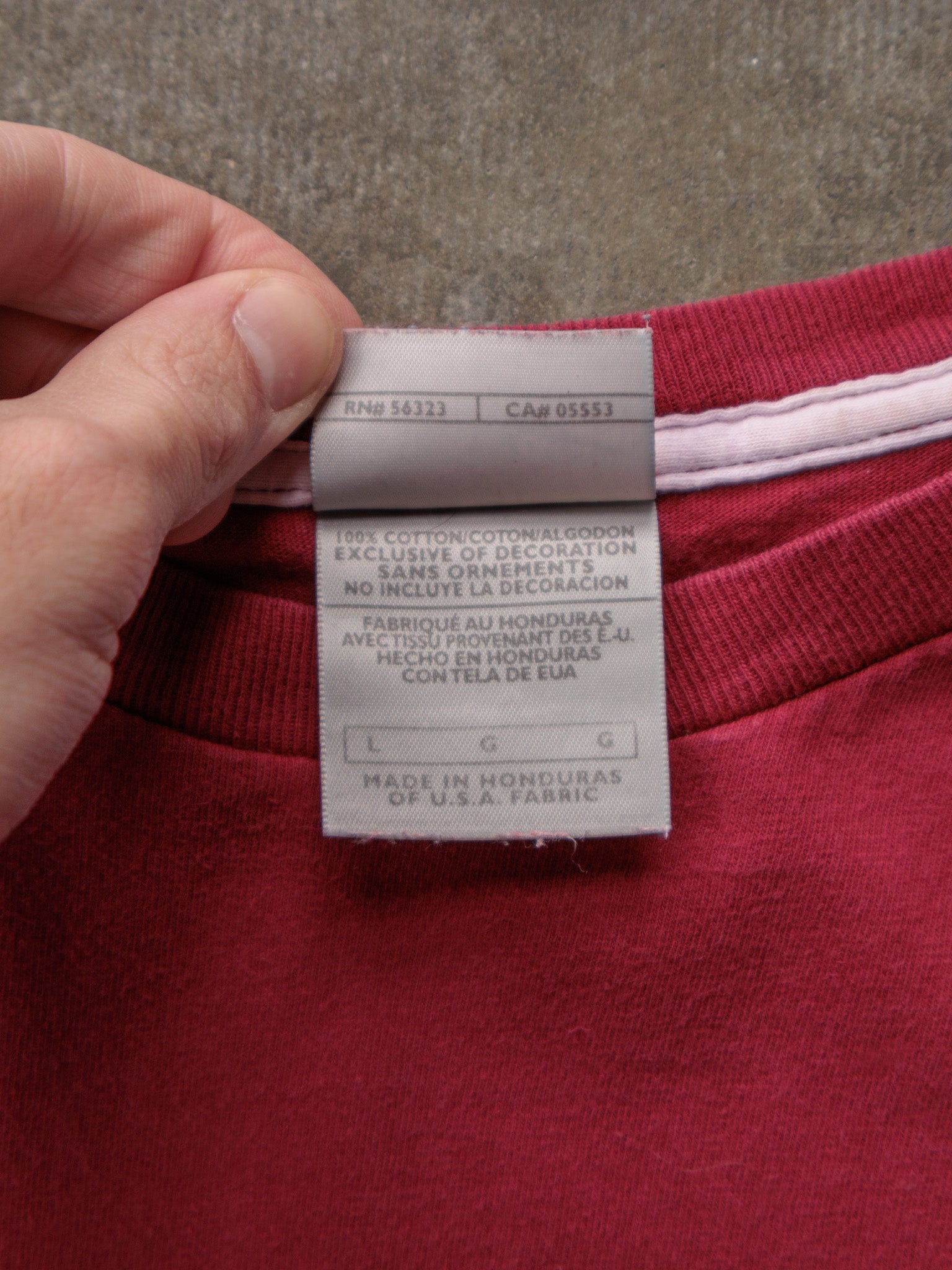 Vintage 00s Maroon Nike Swoosh Tee (L)
