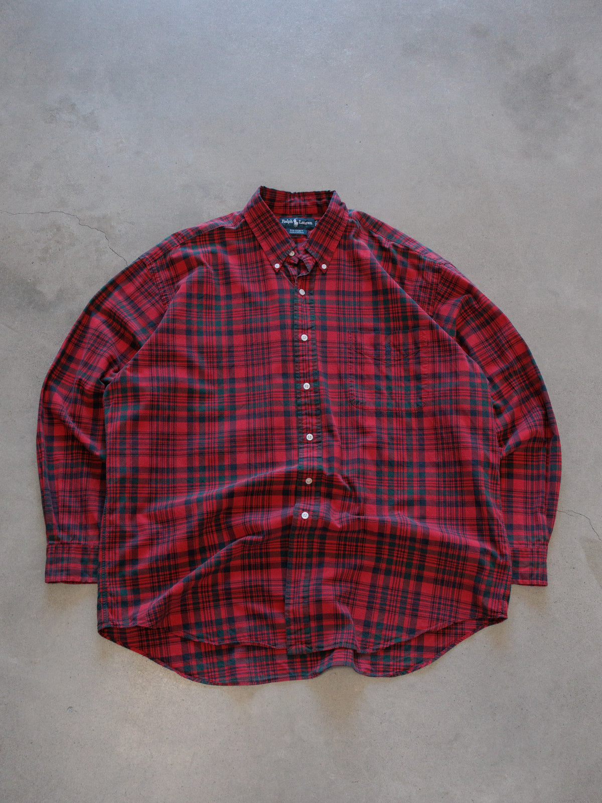 Vintage 90s Red Tartan Ralph Lauren Shirt (L)