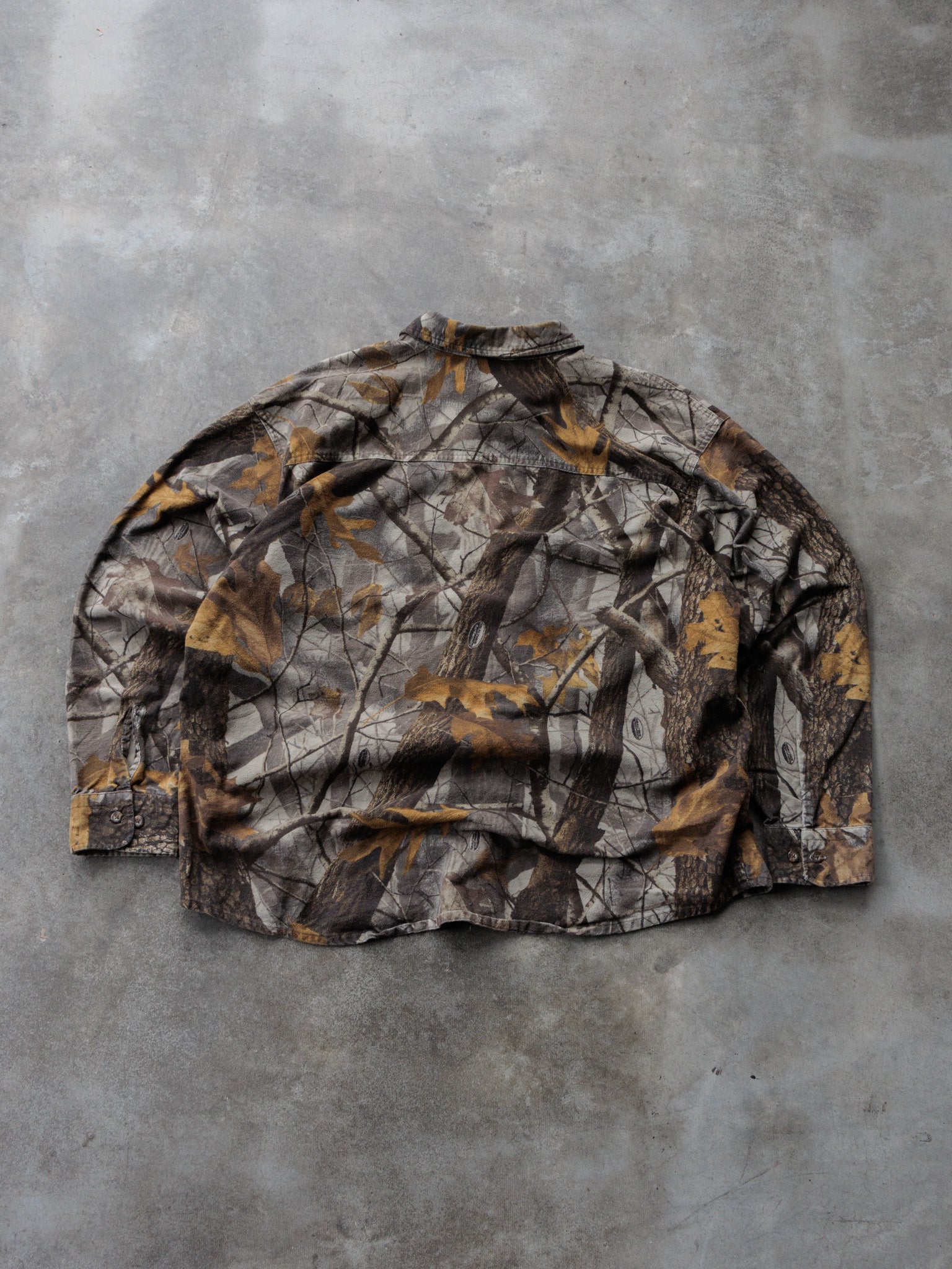 Vintage 00s Brown Camo Woolrich Flannel Shirt (2XL)
