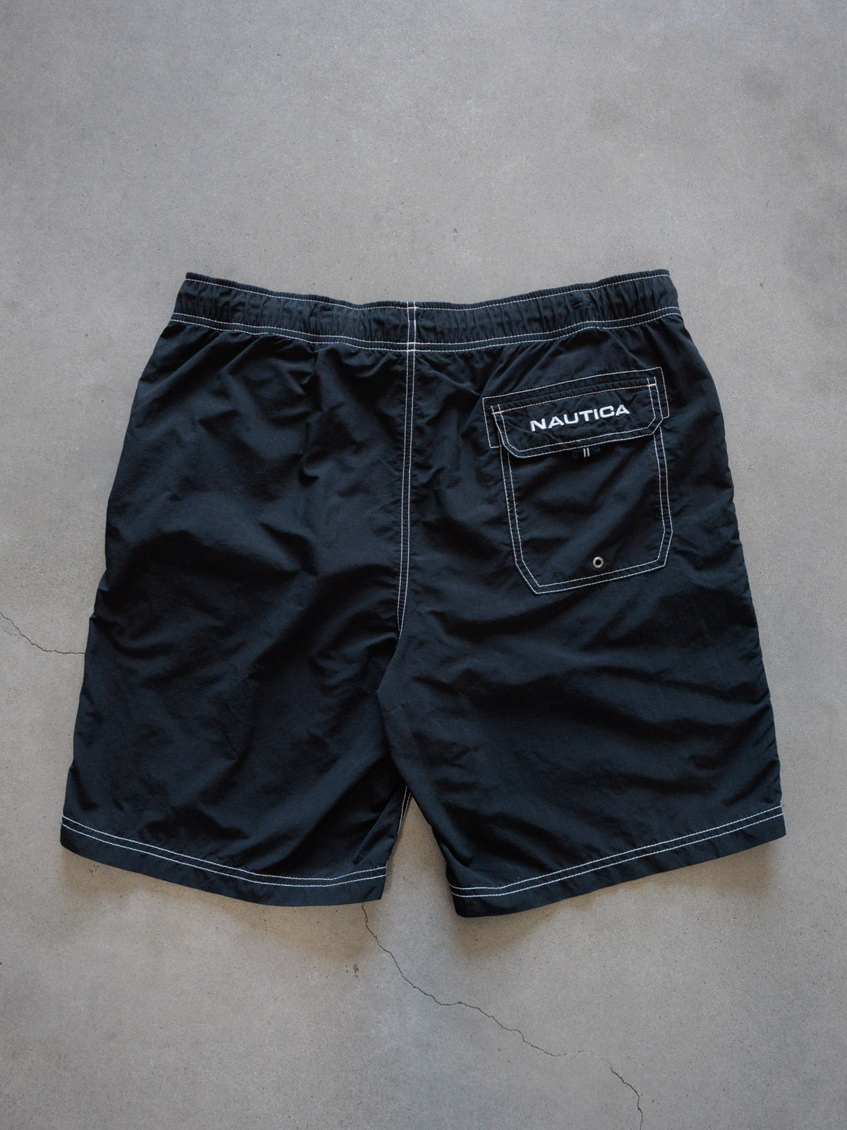 Vintage Black Nautica Swim Shorts (M)