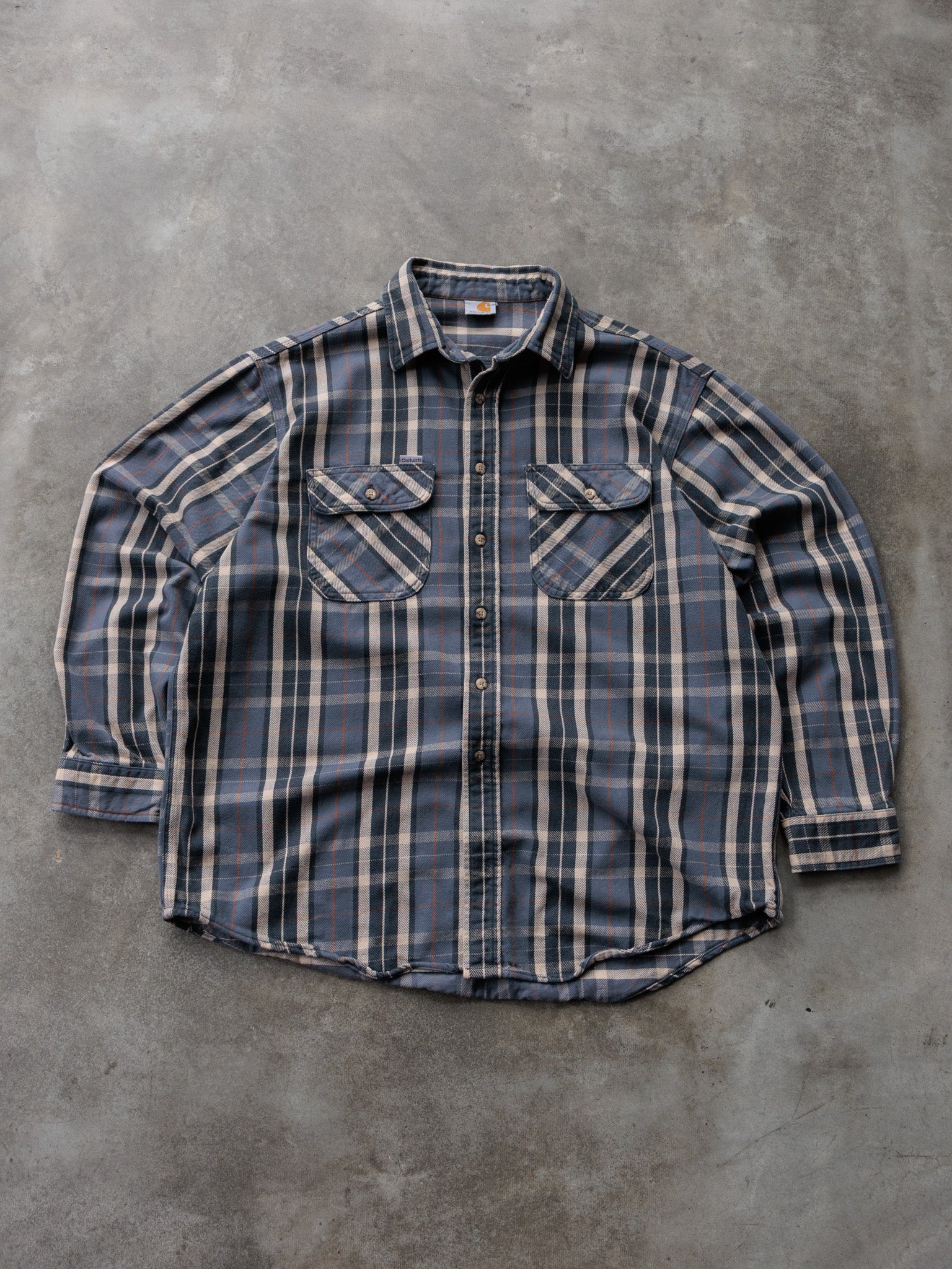Vintage Blue Plaid Carhartt Flannel Shirt (-)