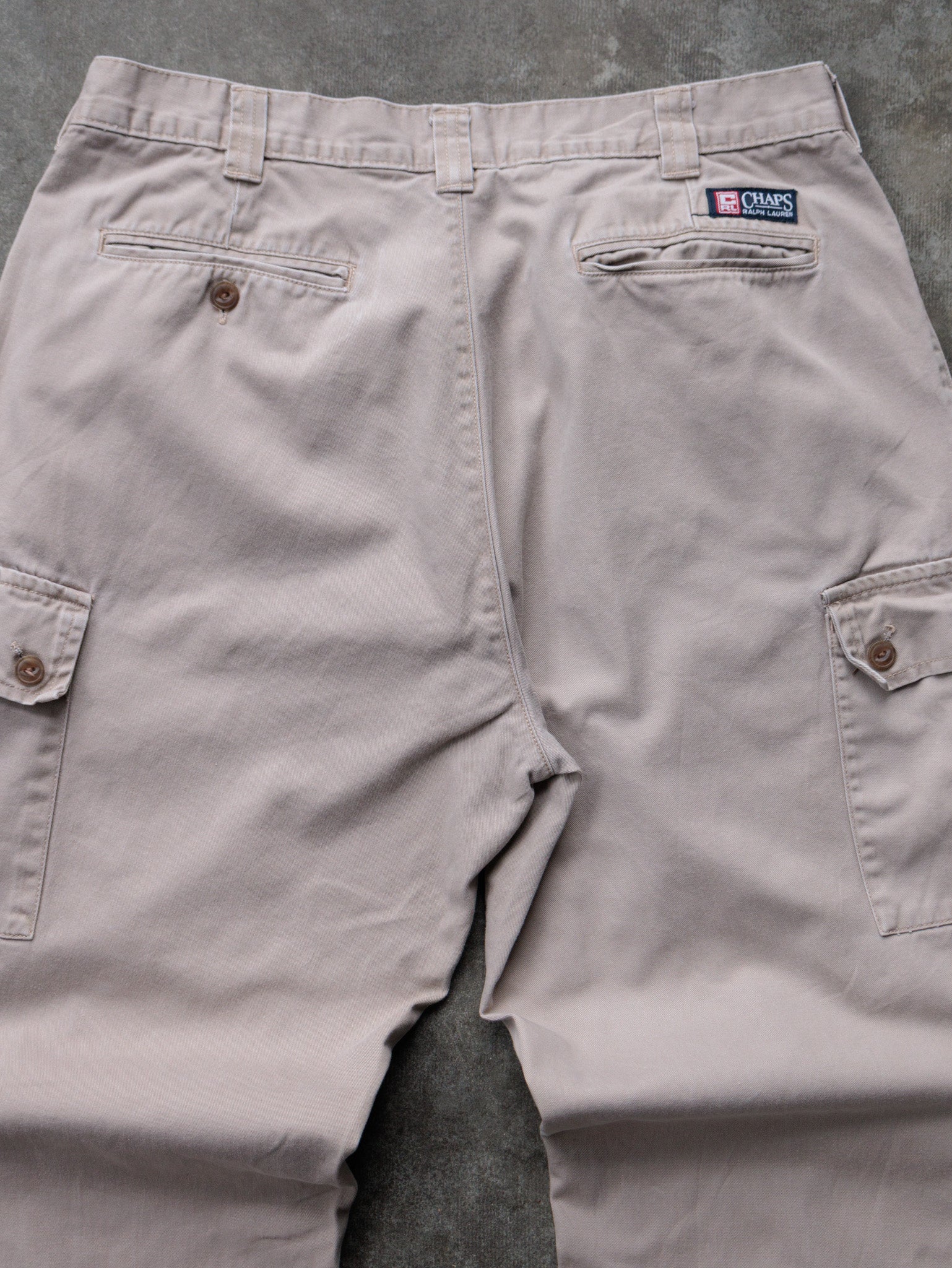 Vintage Beige Chaps Ralph Lauren Cargo Pants (W34)