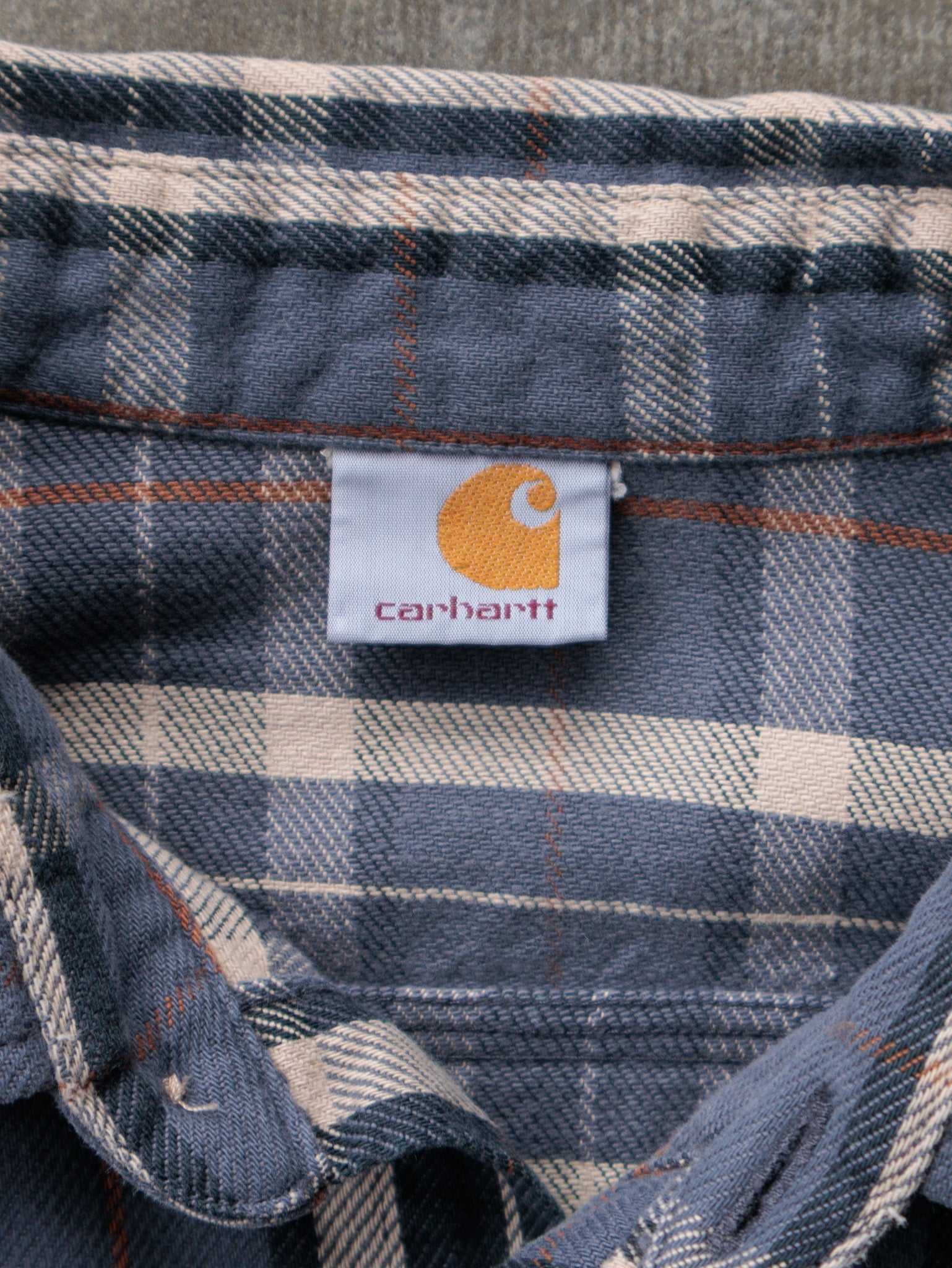 Vintage Blue Plaid Carhartt Flannel Shirt (-)