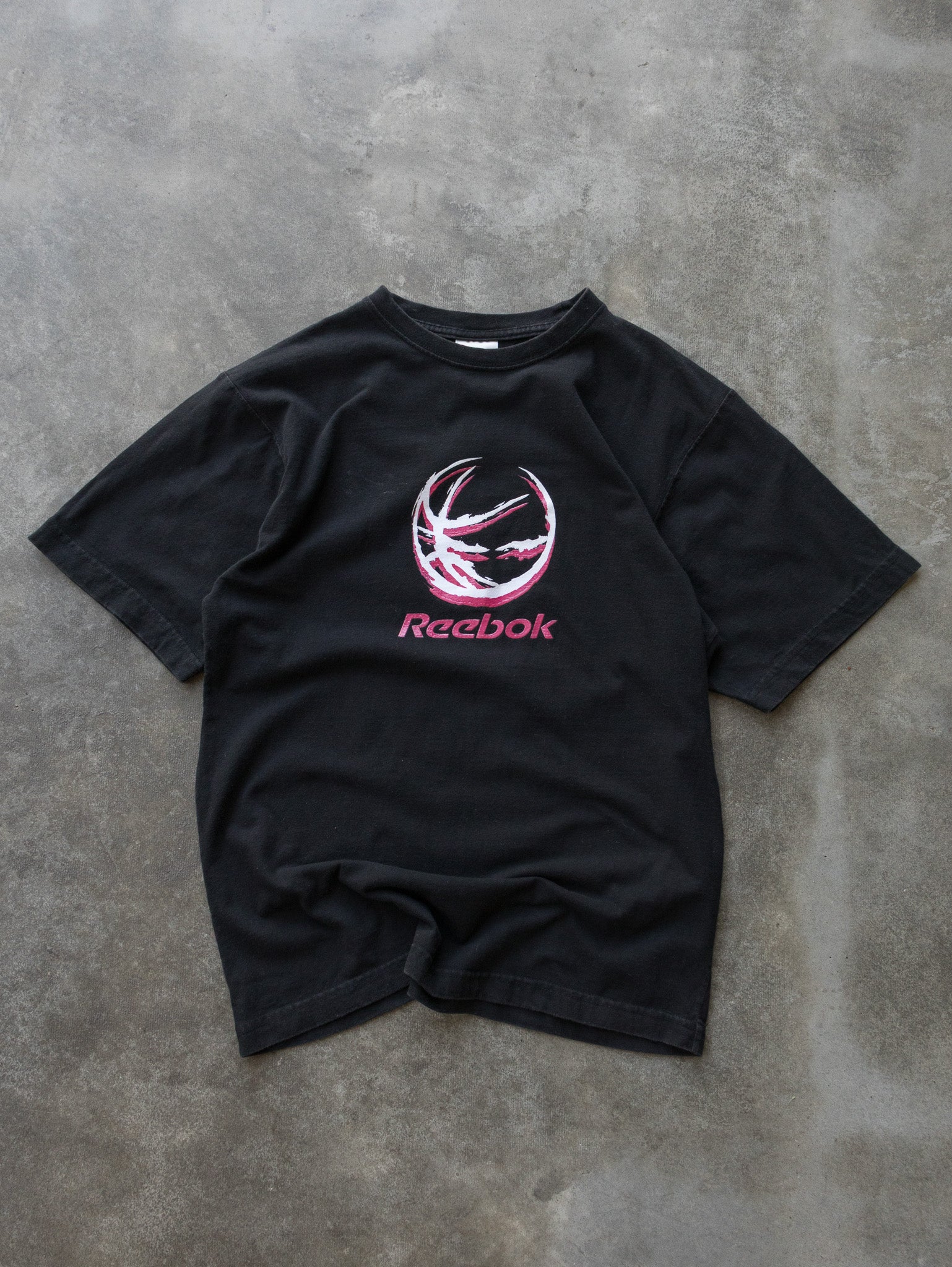 Vintage 00s Black Reebok Basketball Graphic Tee (XL)