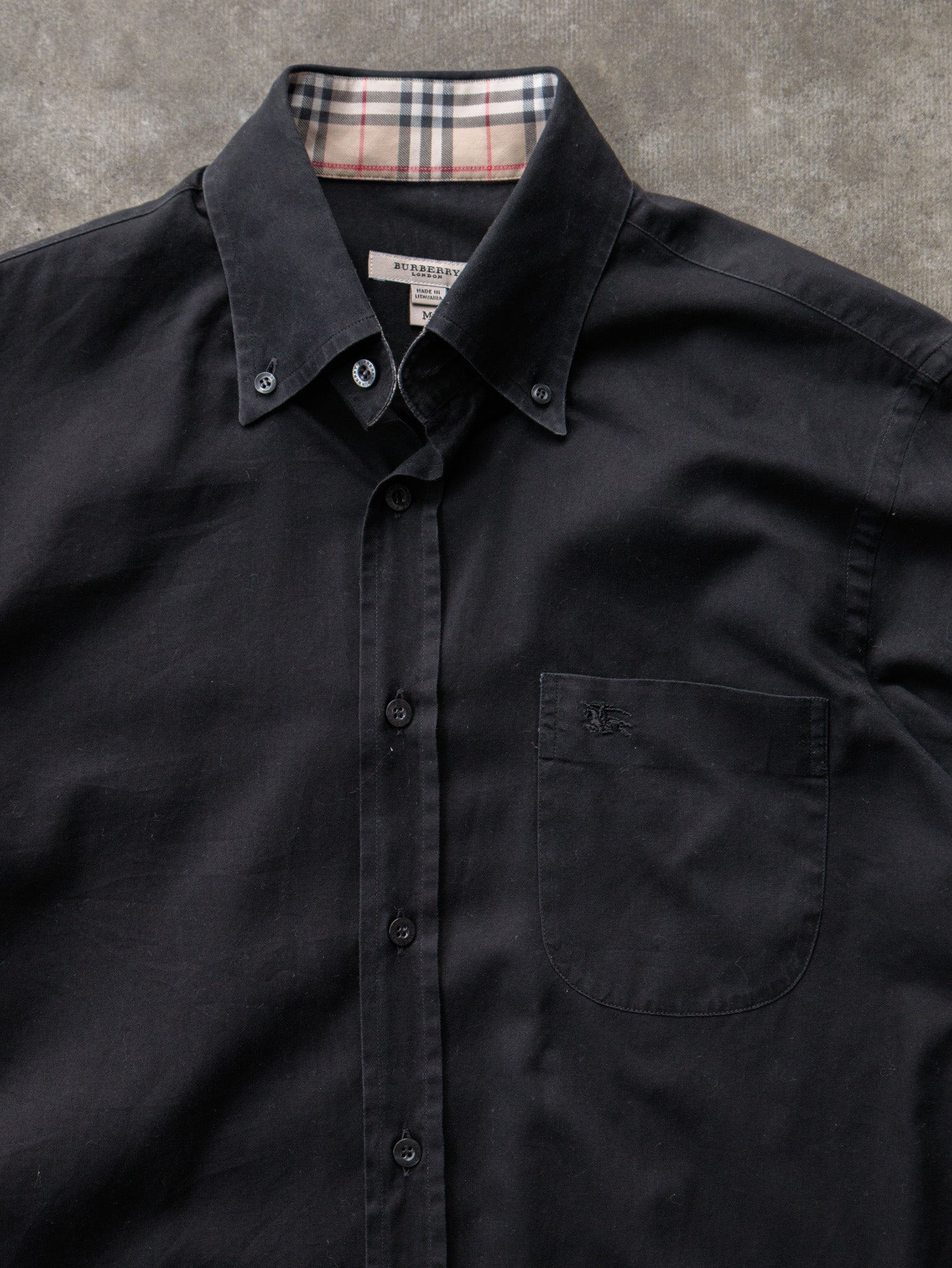 Vintage Black Burberry London Shirt (M)