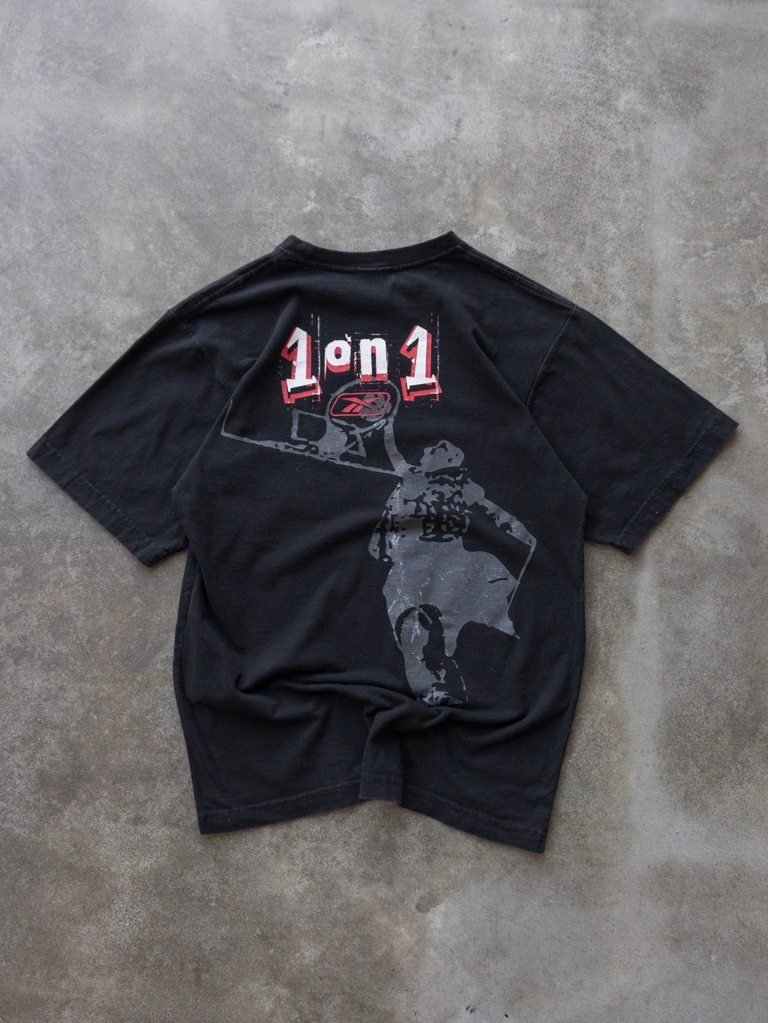 Vintage 00s Black Reebok Basketball Graphic Tee (XL)