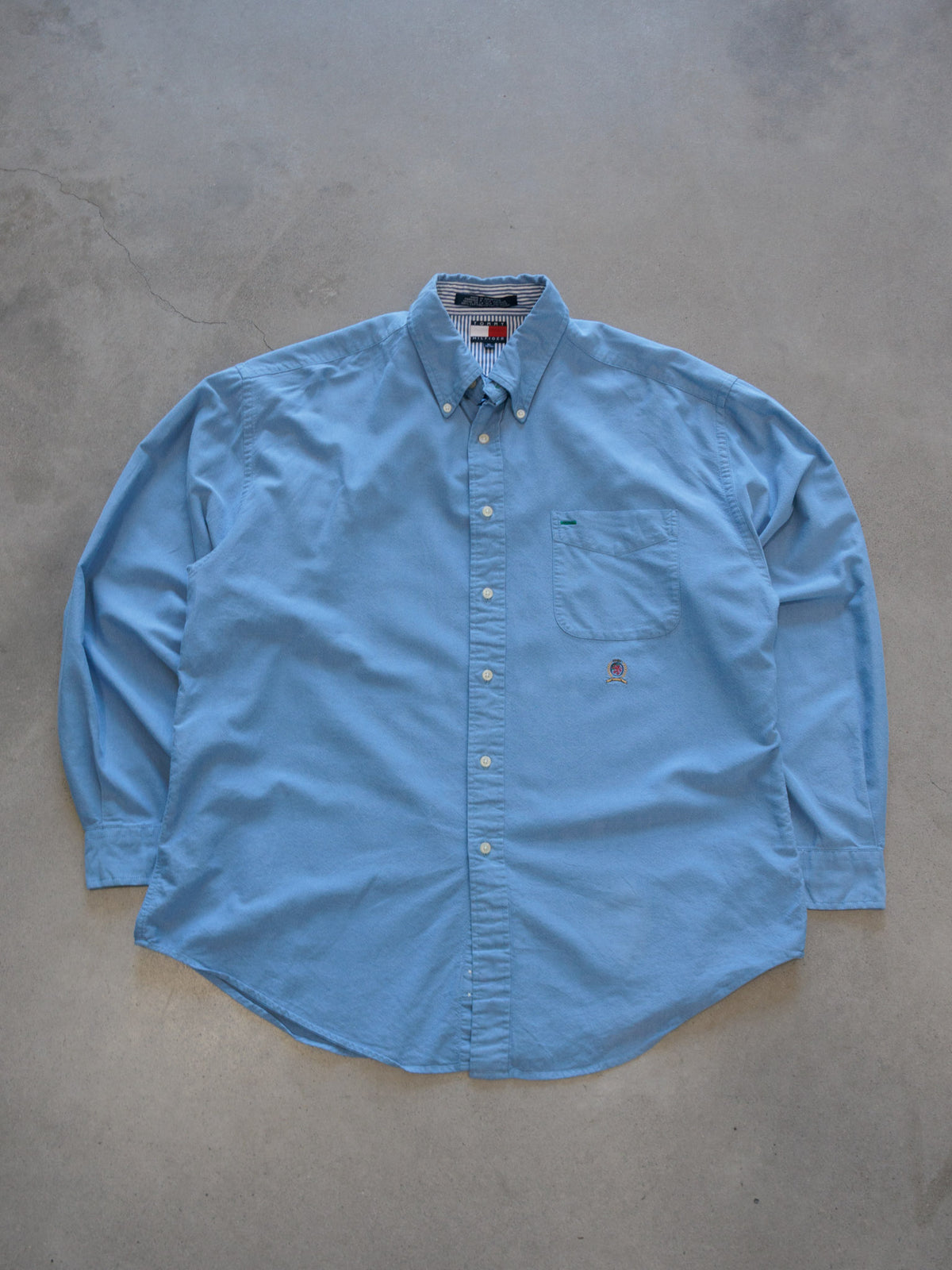 Vintage Blue Tommy Hilfiger Shirt (XL)