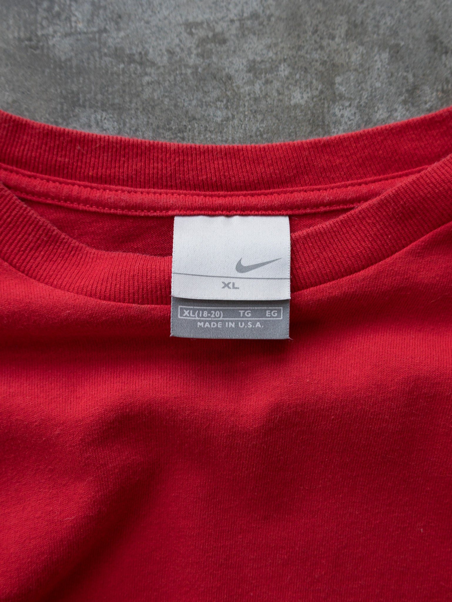 Vintage 90s Red Nike Flame Graphic Long Sleeve (18-20Y)