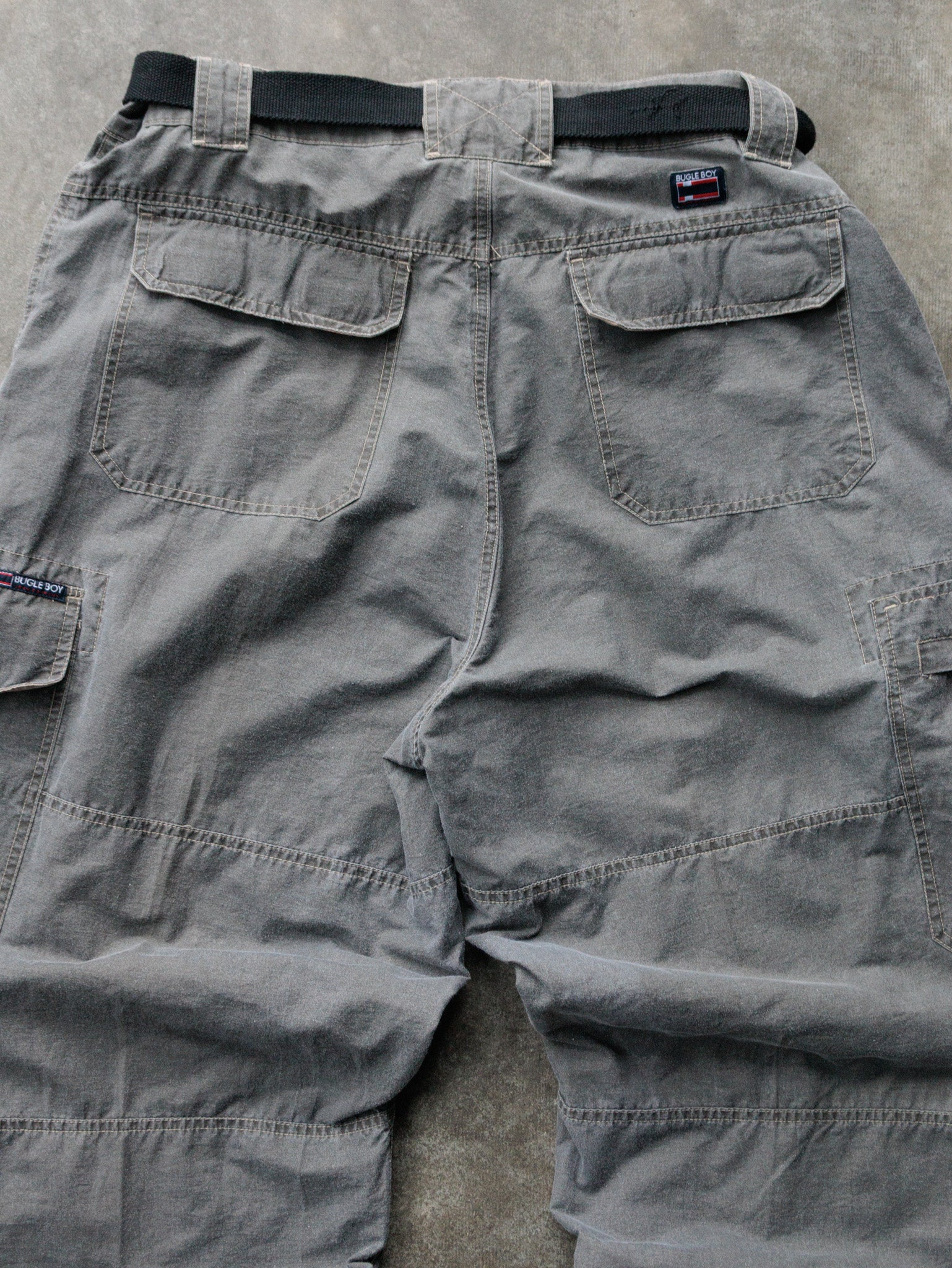 Vintage Grey Bugle Boy Cargo Pants (-)