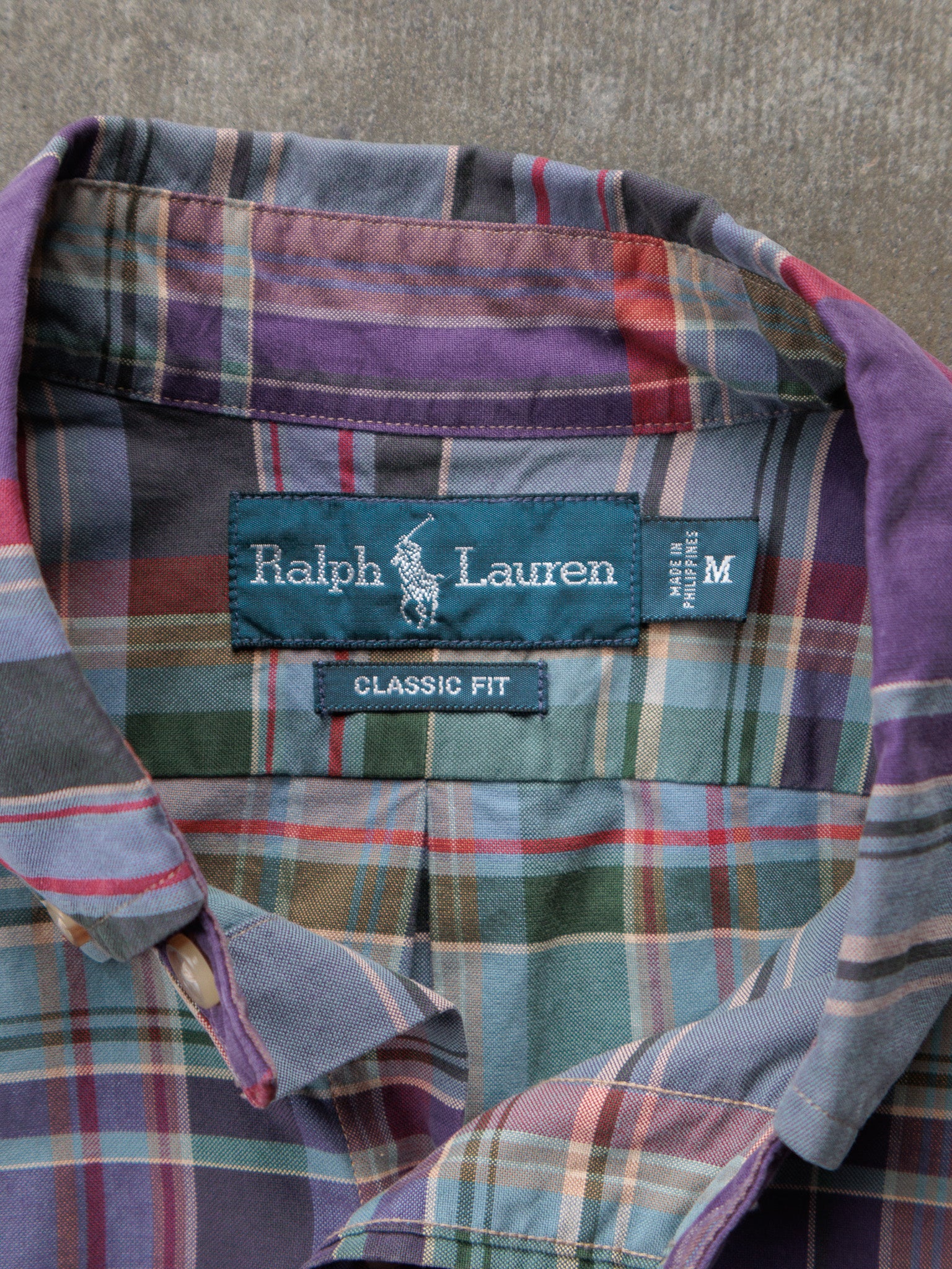 Vintage 00s Purple Plaid Ralph Lauren Shirt (M)