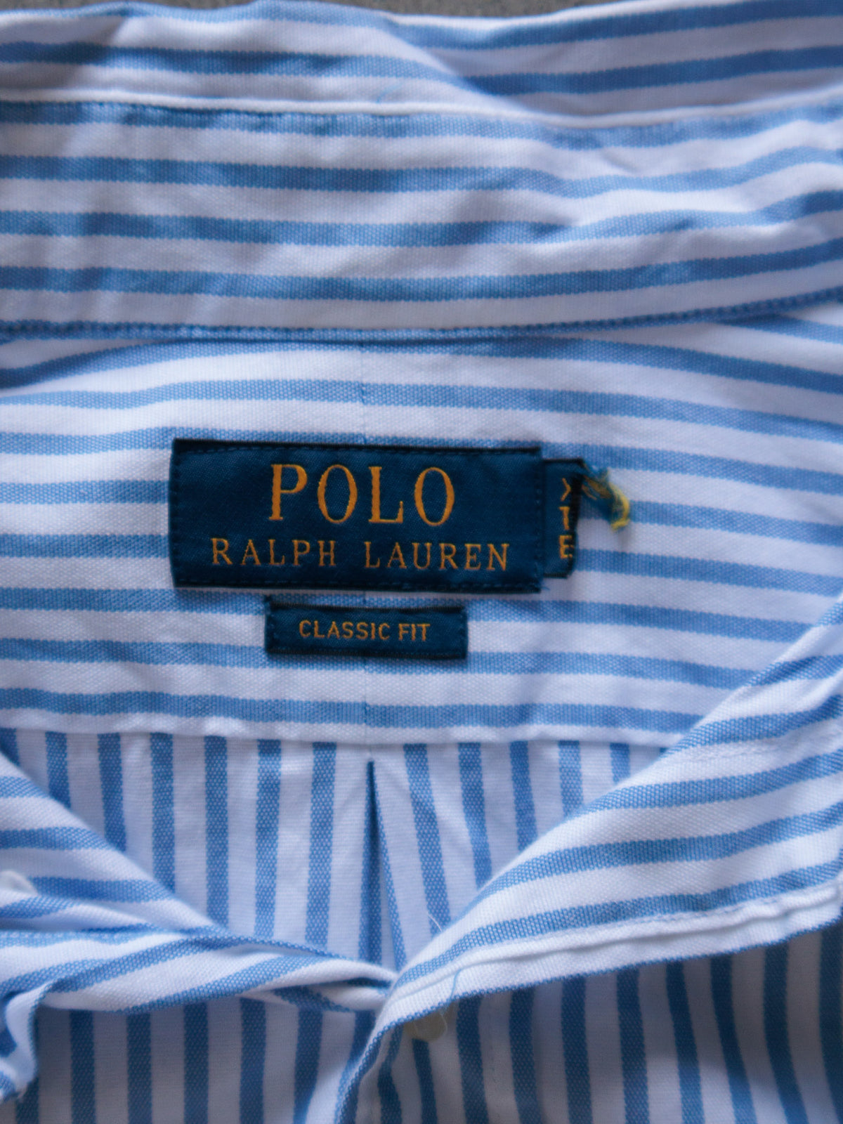 Vintage Blue Striped Polo Ralph Lauren Shirt (-)
