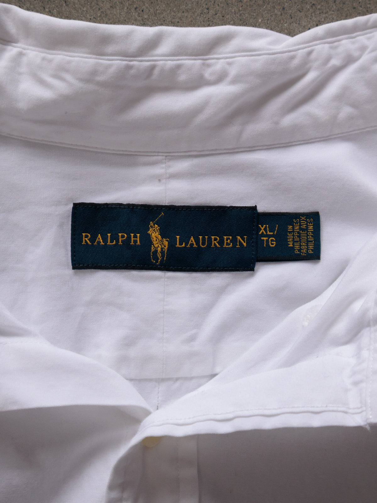 Vintage White Ralph Lauren Shirt (XL)