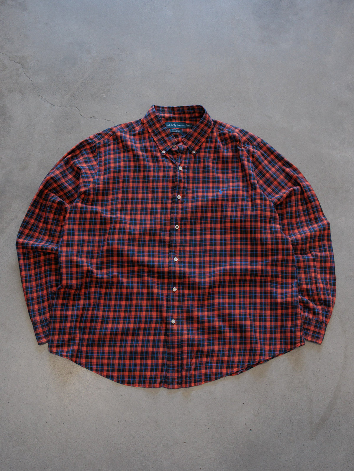 Vintage Red Plaid Ralph Lauren Shirt (2XL)