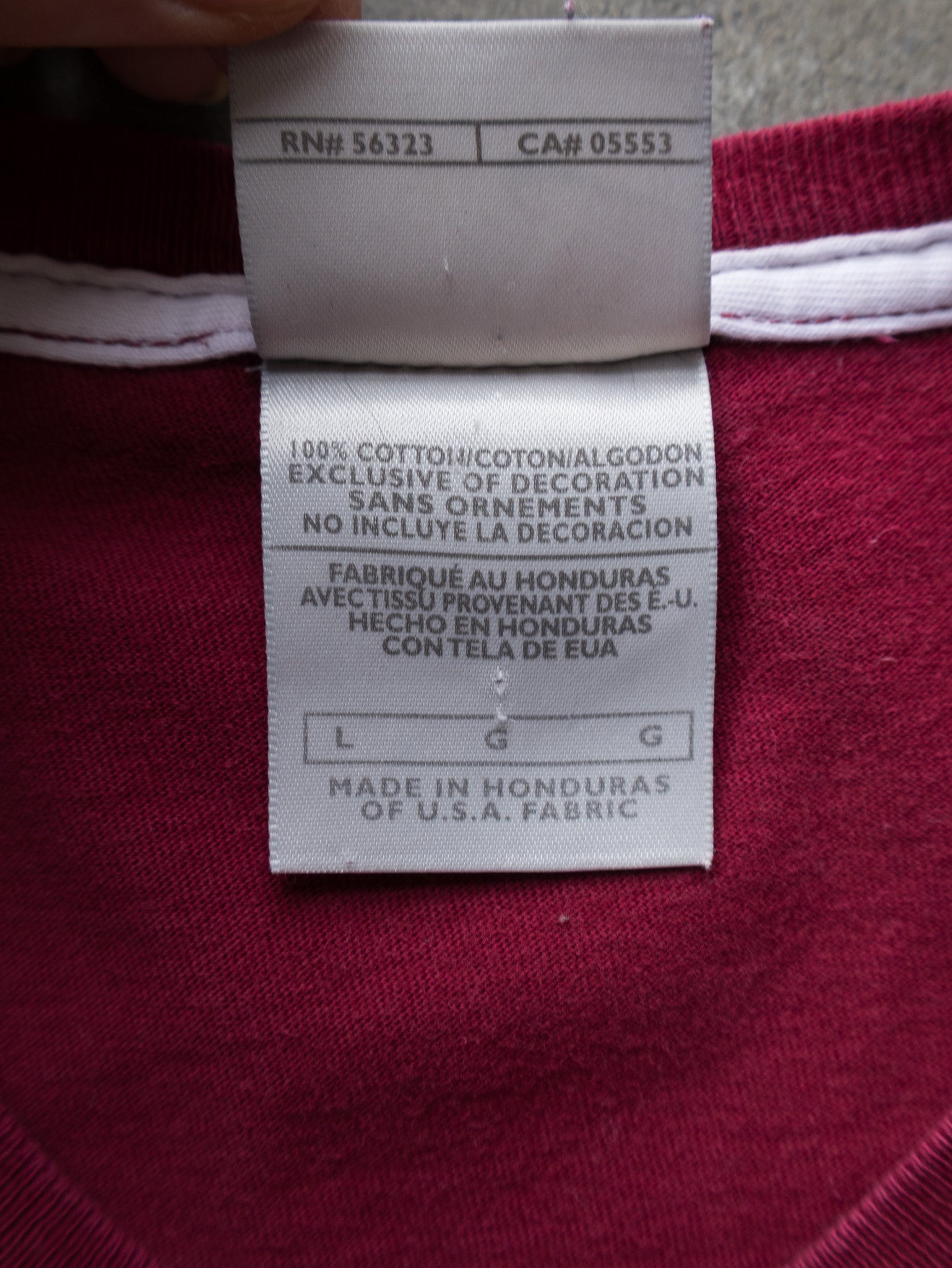 Vintage 00s Maroon Nike Swoosh Tee (L)