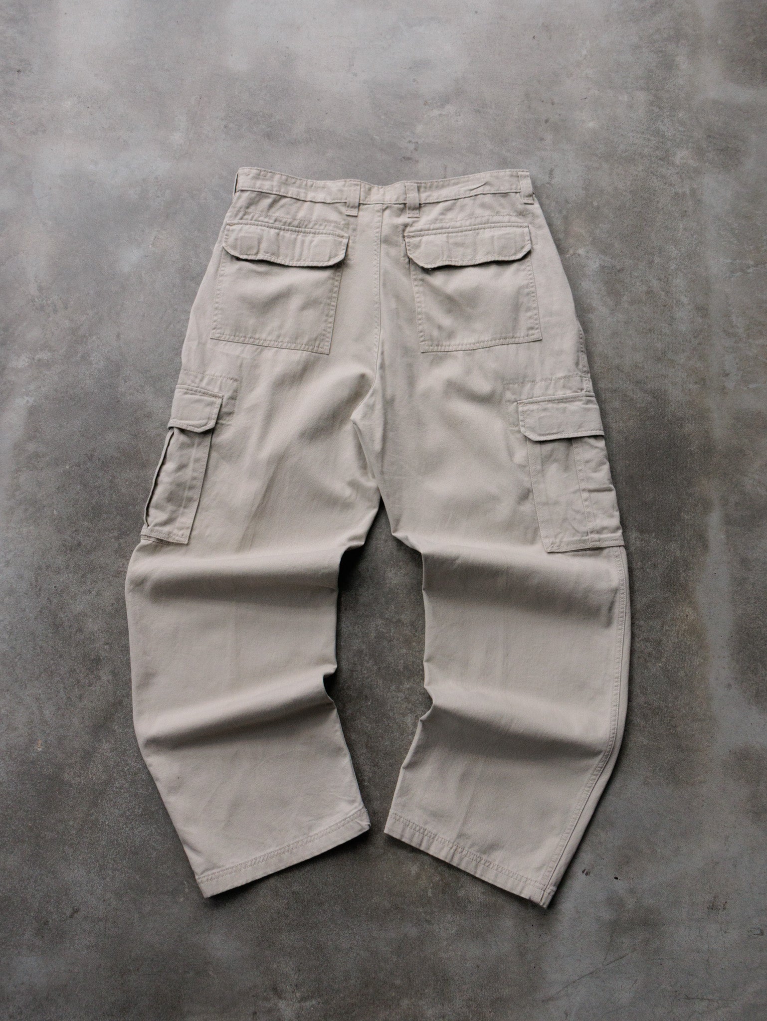 Vintage Beige Faded Glory Cargo Pants (W36)