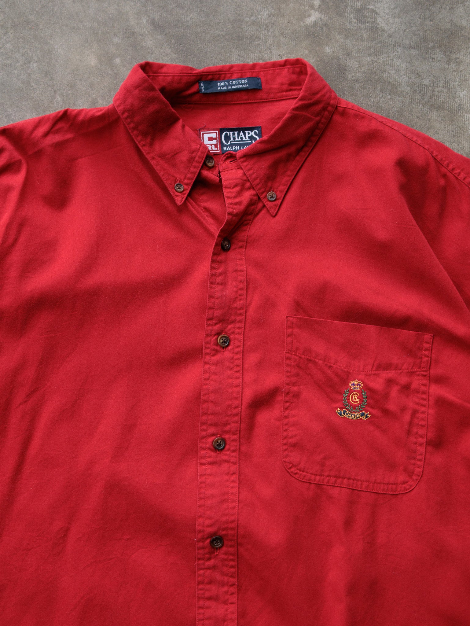 Vintage 90s Red Chaps Ralph Lauren Shirt (XL)