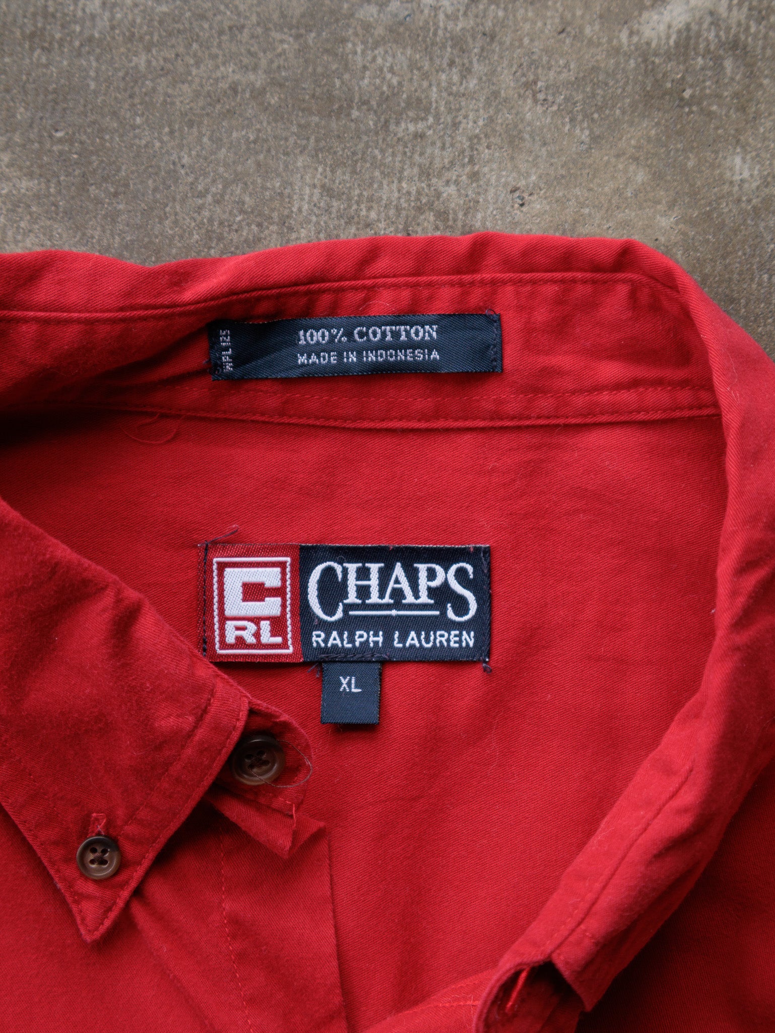 Vintage 90s Red Chaps Ralph Lauren Shirt (XL)