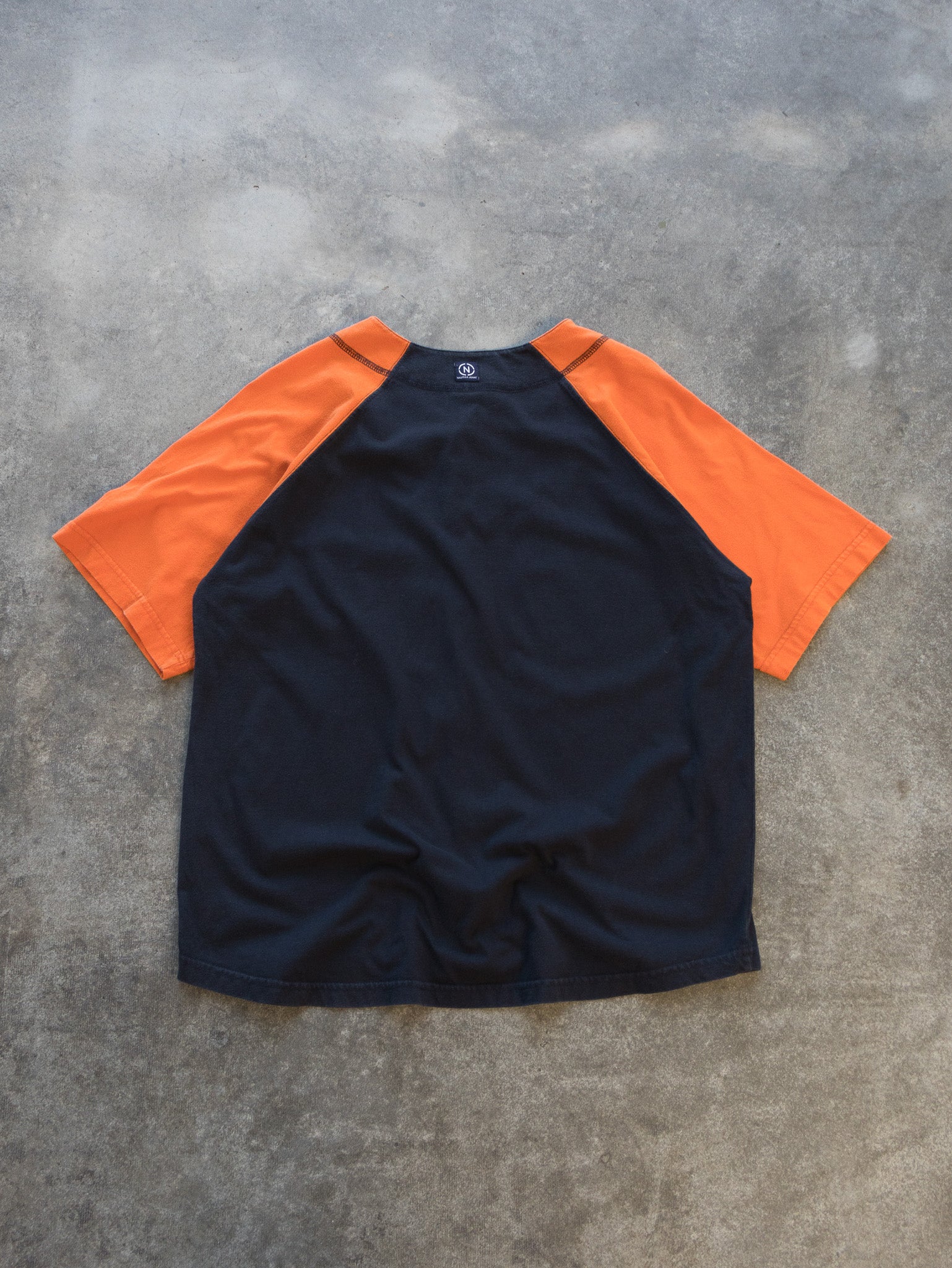 Vintage Navy Nautica Button Tee (M)