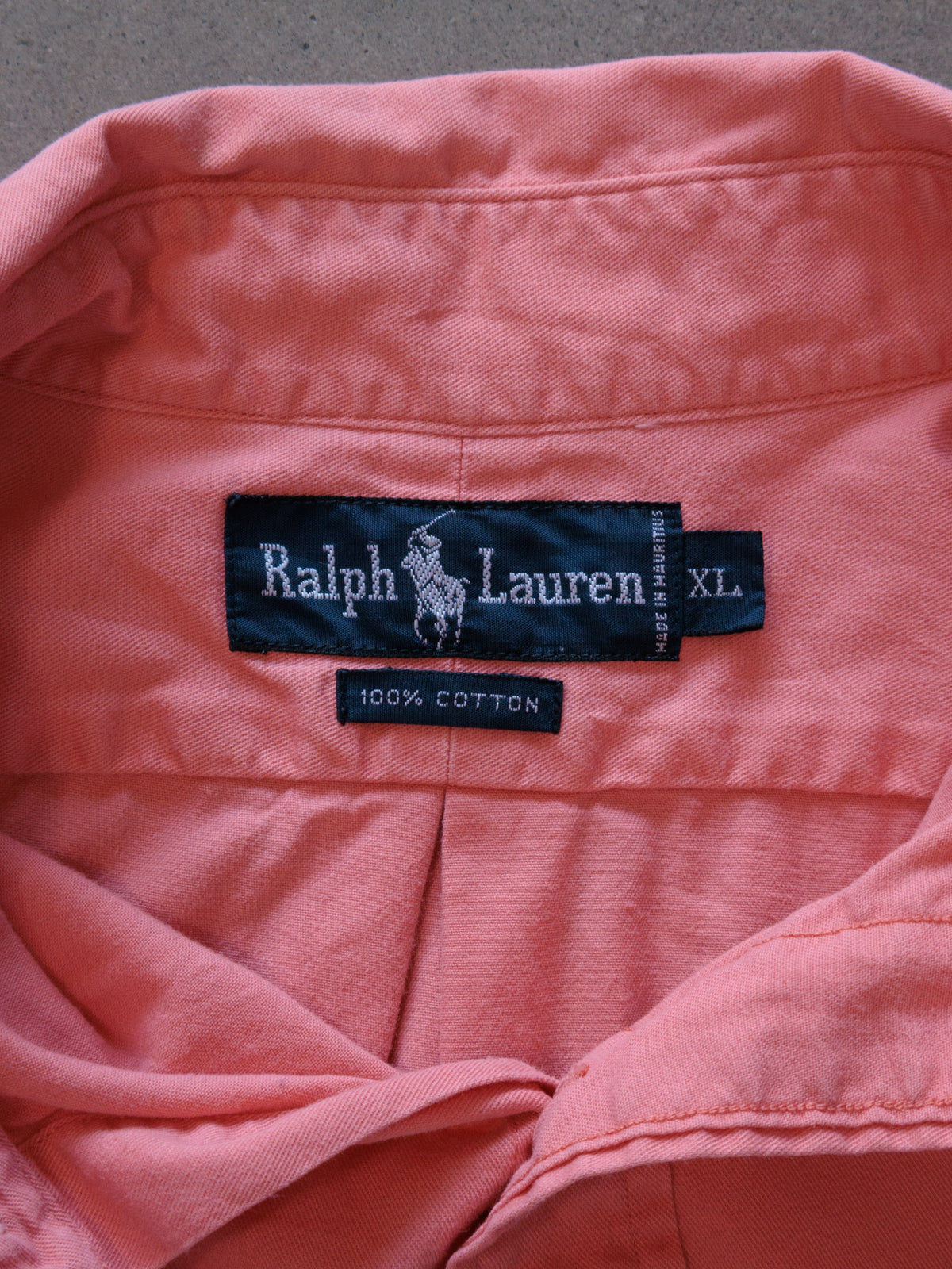 Vintage Orange Ralph Lauren Shirt (XL)
