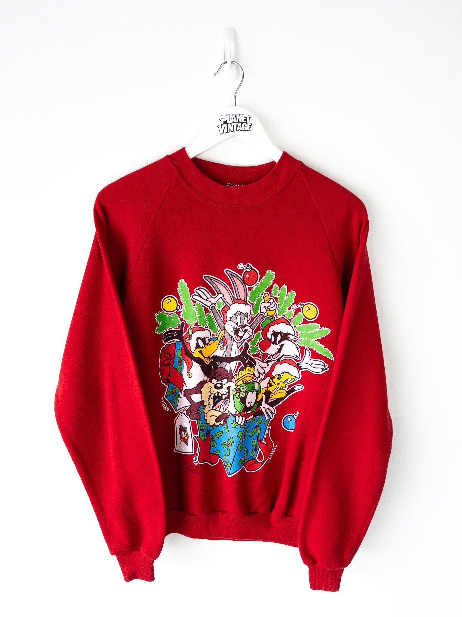 Vintage Looney Tunes Christmas Sweatshirt (L) - Planet Vintage Store