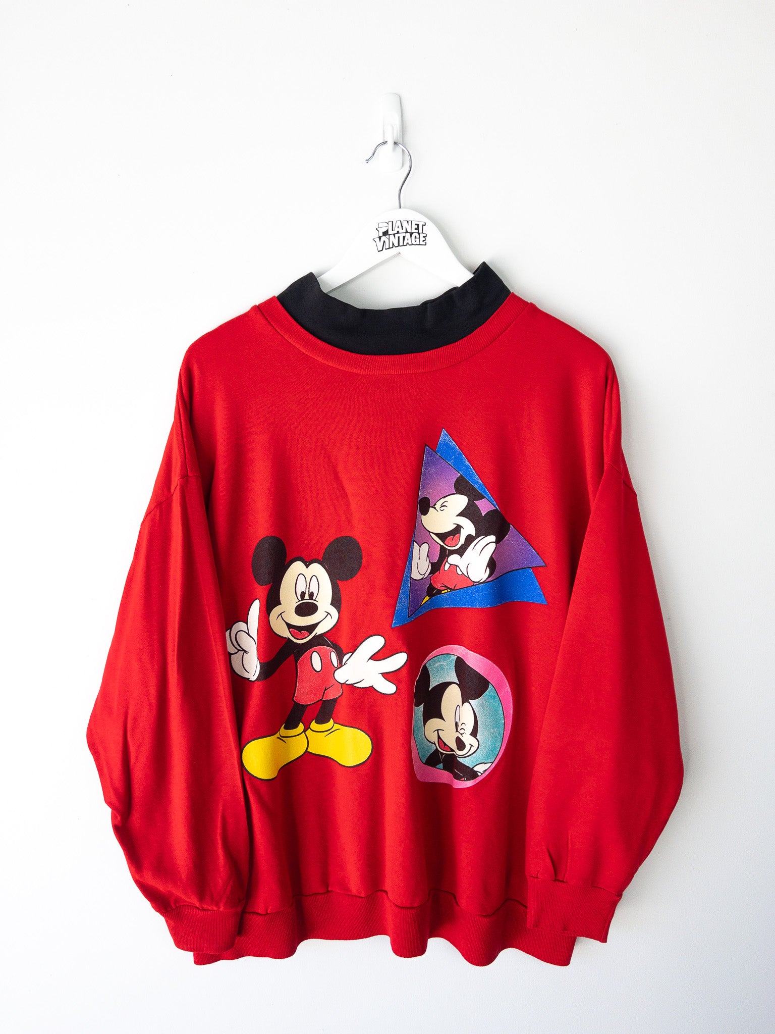 Vintage Mickey Mouse Mockneck Sweatshirt (XL)