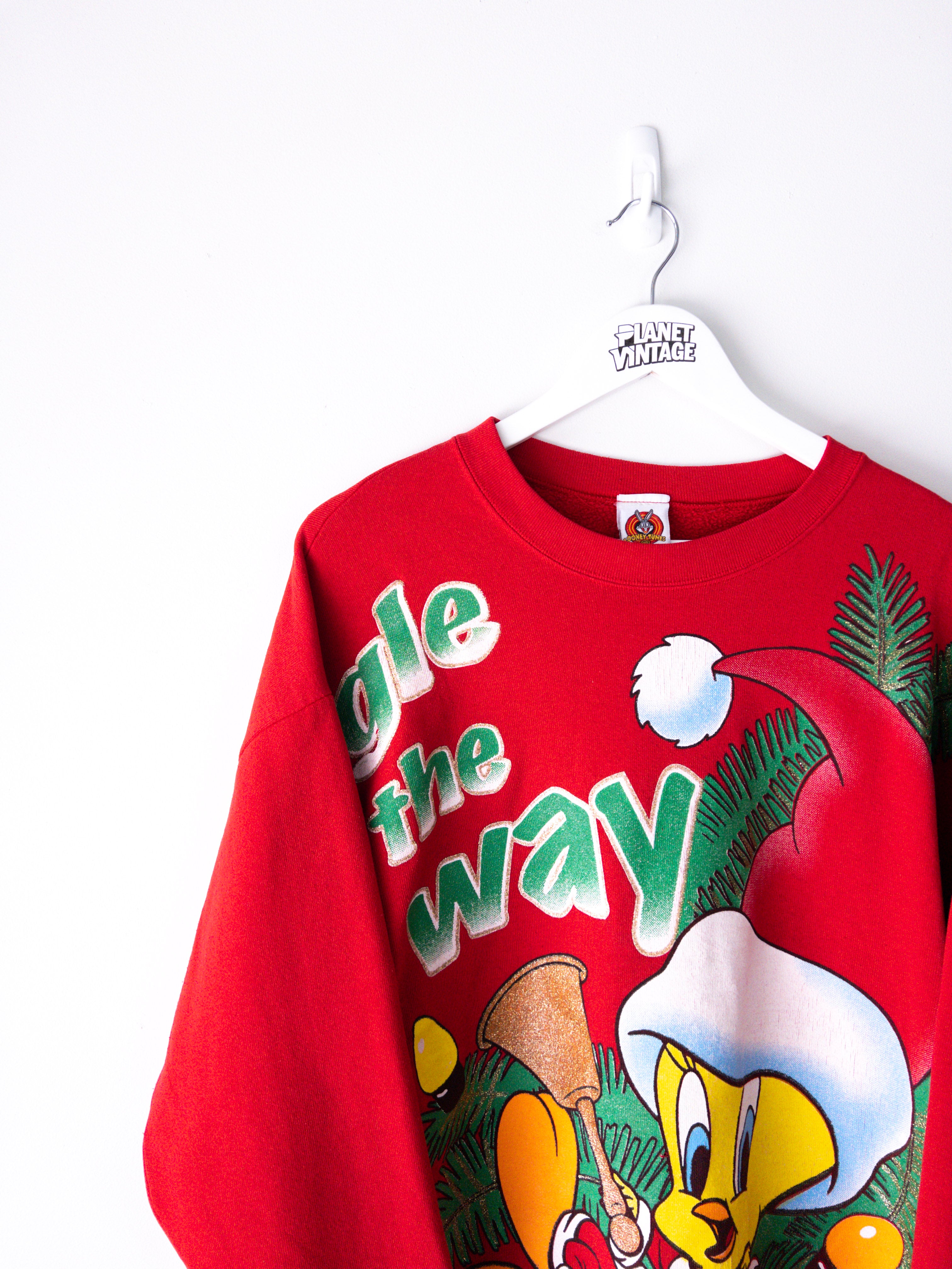 Vintage Tweety Jingle All The Way 1997 Christmas Sweatshirt (L)