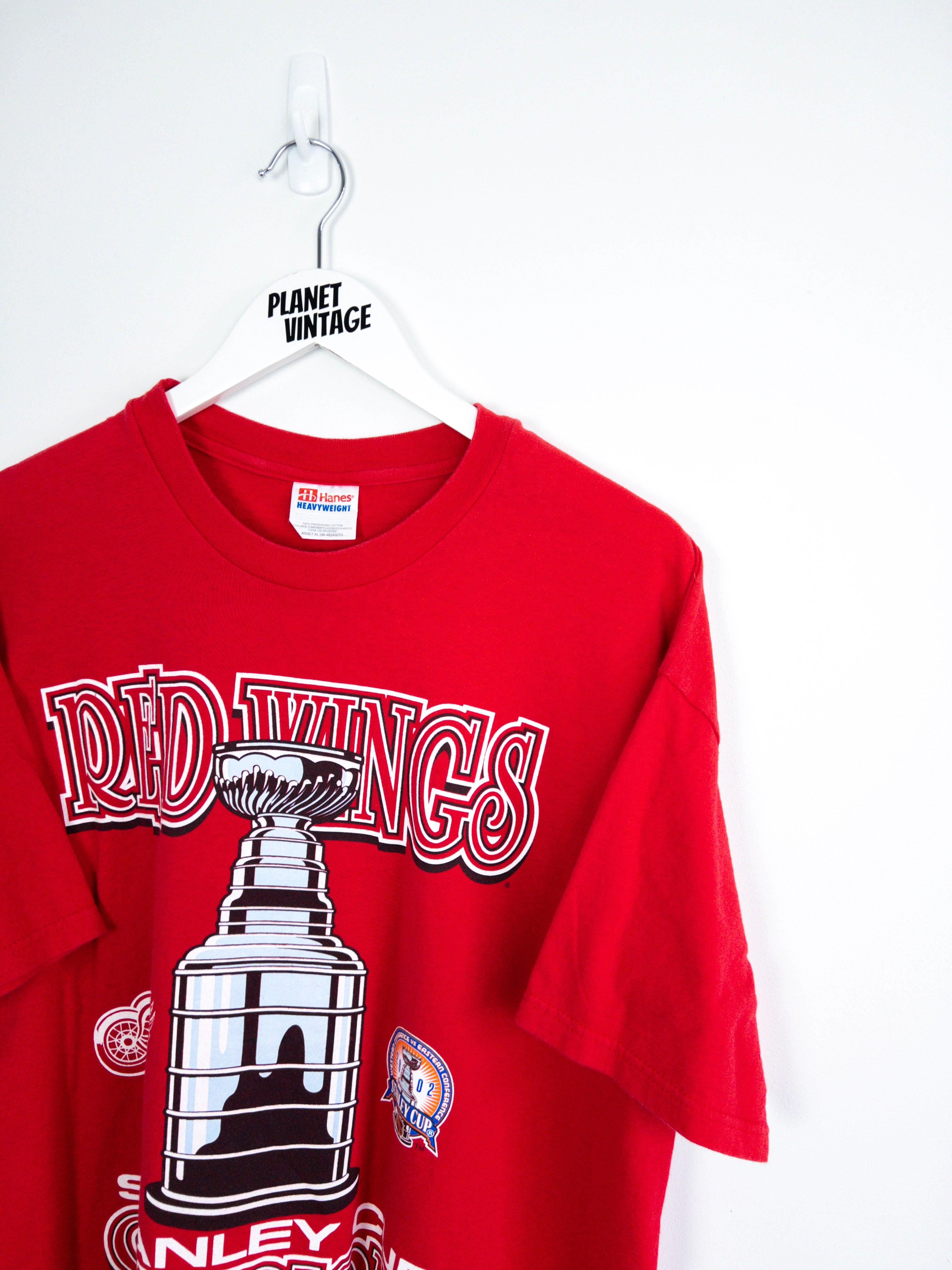 Detroit Red Wings Stanley Cup Champs 2002 Tee (XL) - Planet Vintage Store